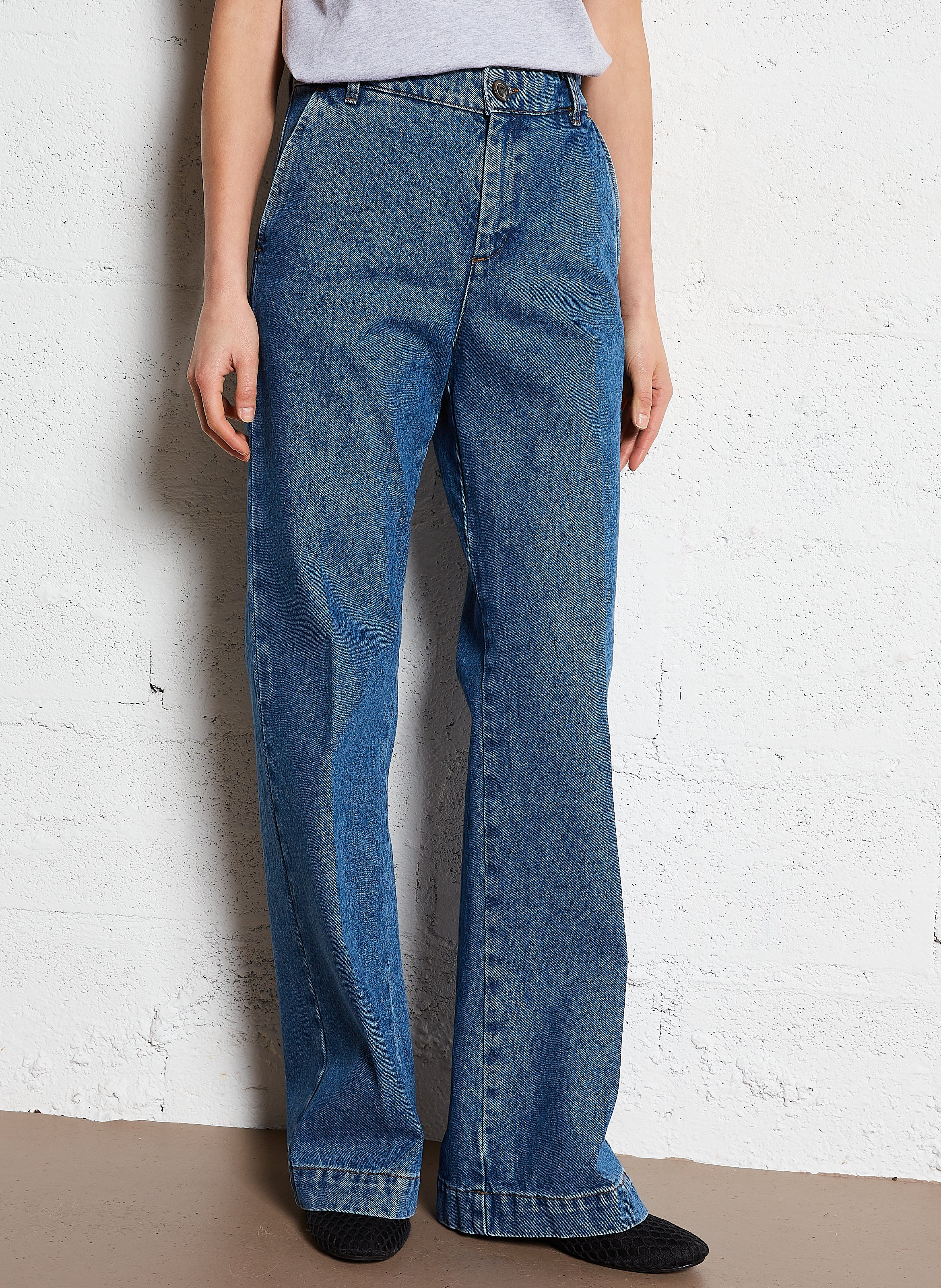 Bootcut cotton jeans SOEUR Blue