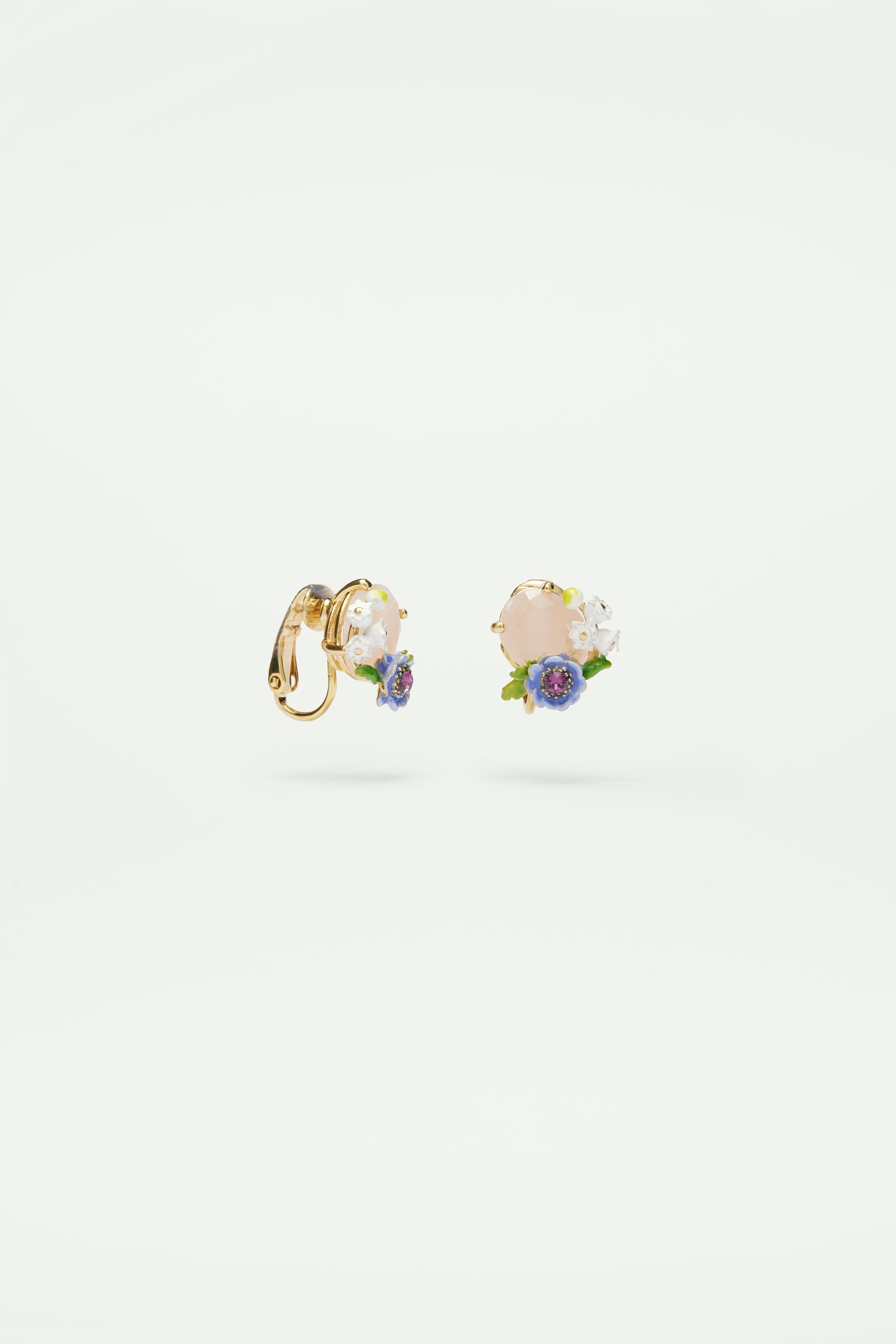 Quartz floral bouquet earrings LES NEREIDES Multicolored