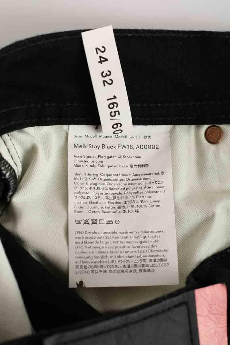 Cotton skinny jeans ACNE STUDIOS - Seconde Main Black