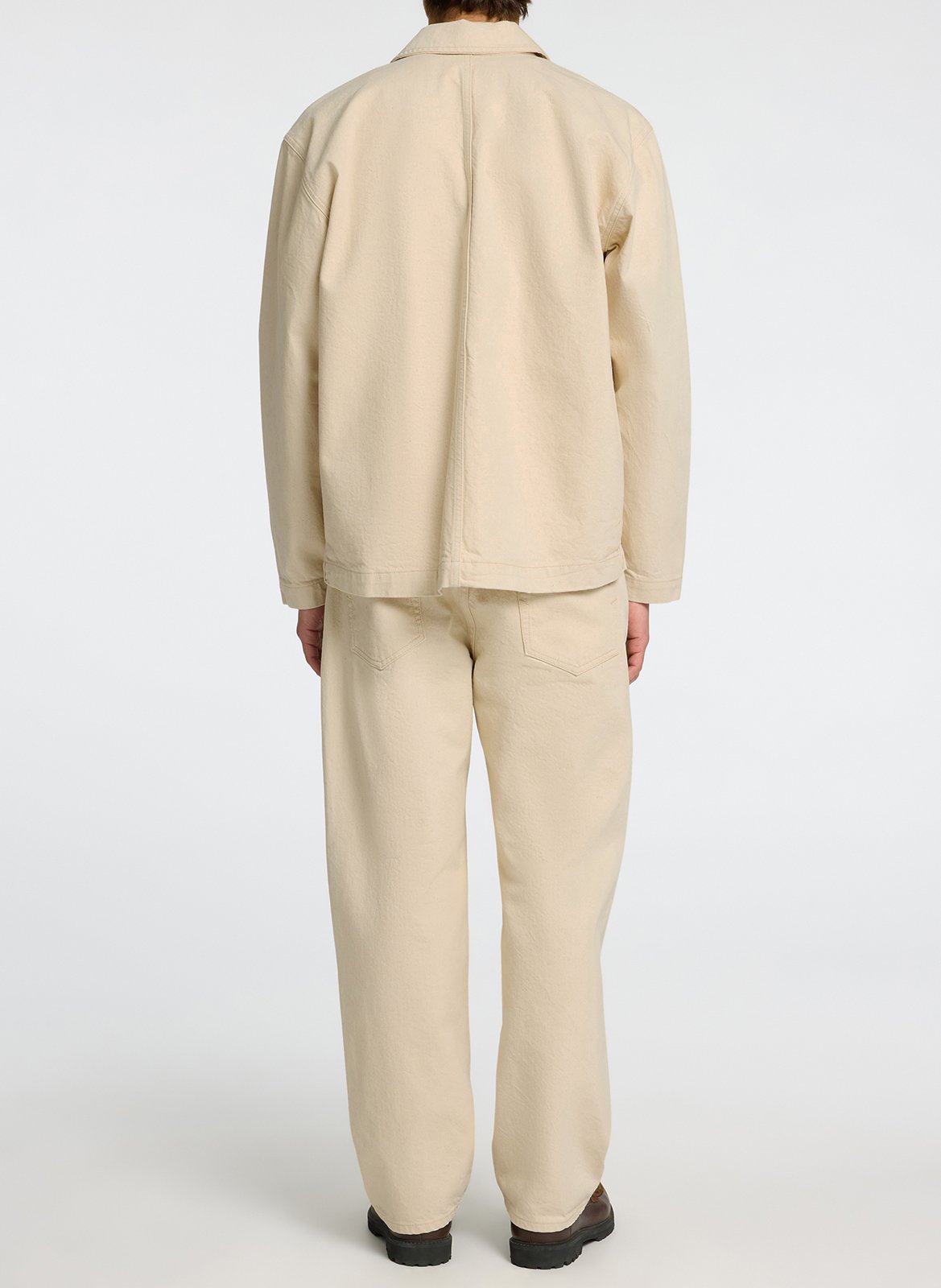 Gerade geschnittene Jeansjacke mit Fleckenmuster SELECTED Beige