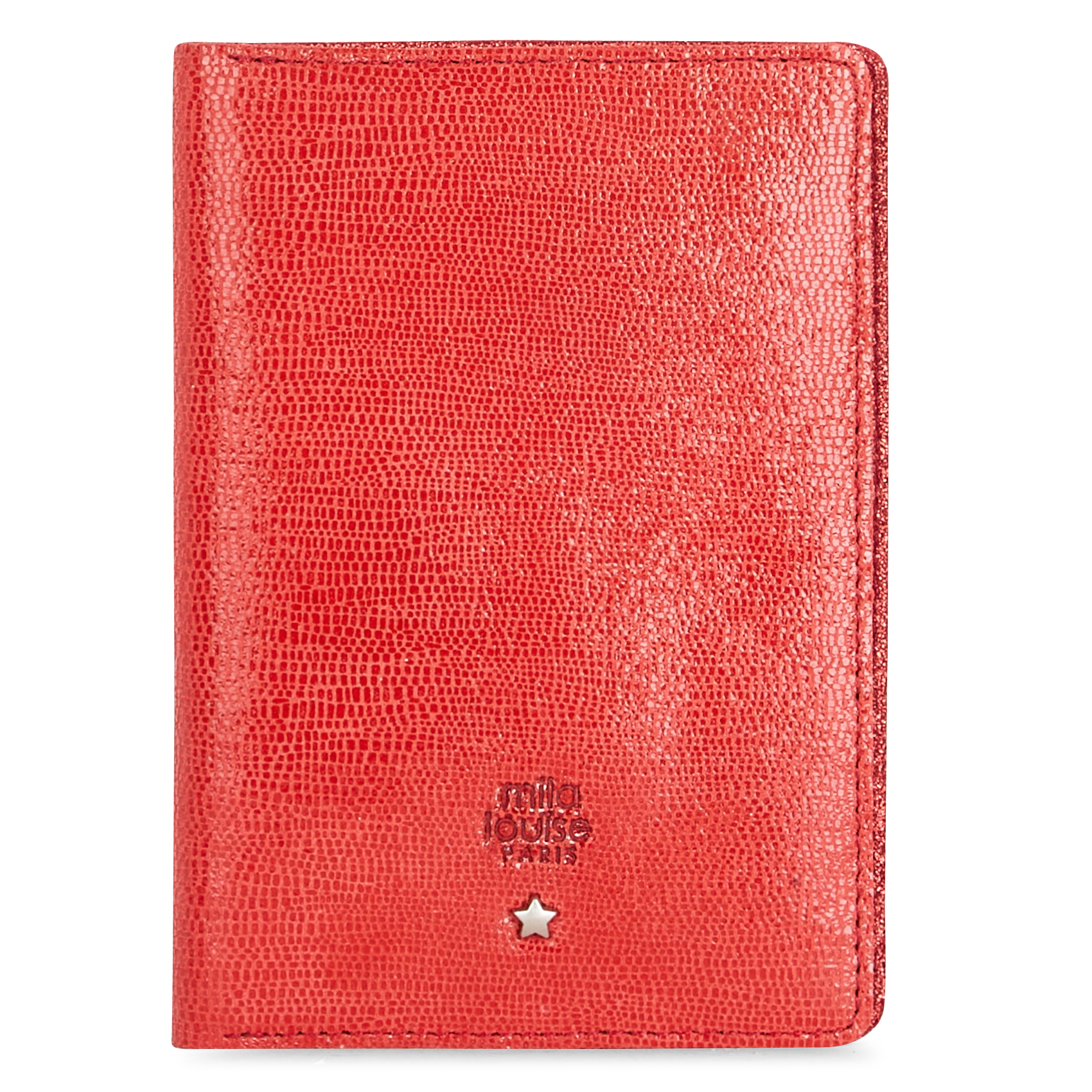 Leder-Passhülle MILA LOUISE Rot