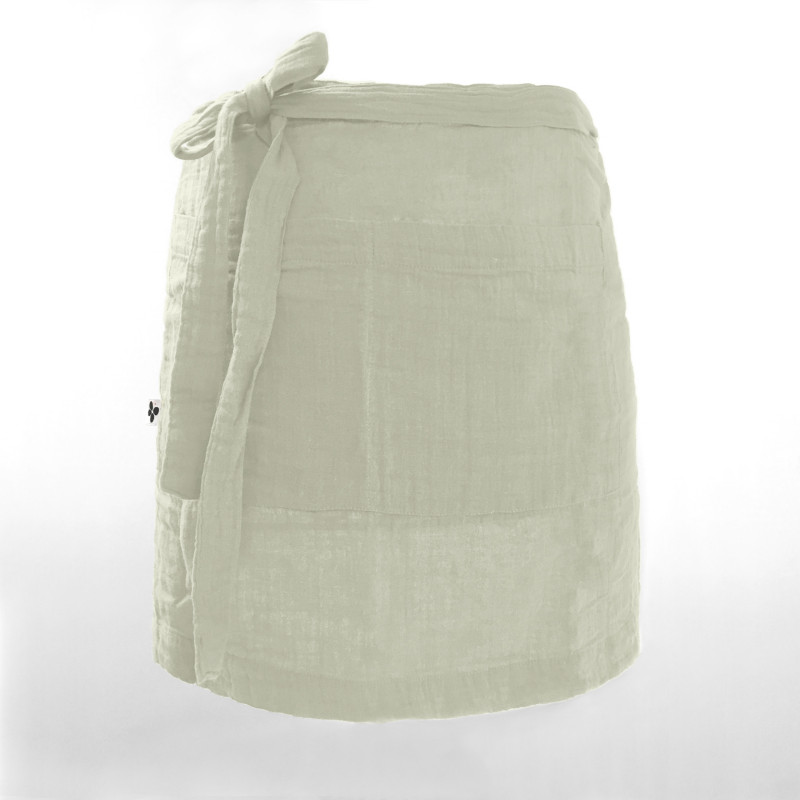 Chef apron in cotton gauze L'EFFET PAPILLON Green