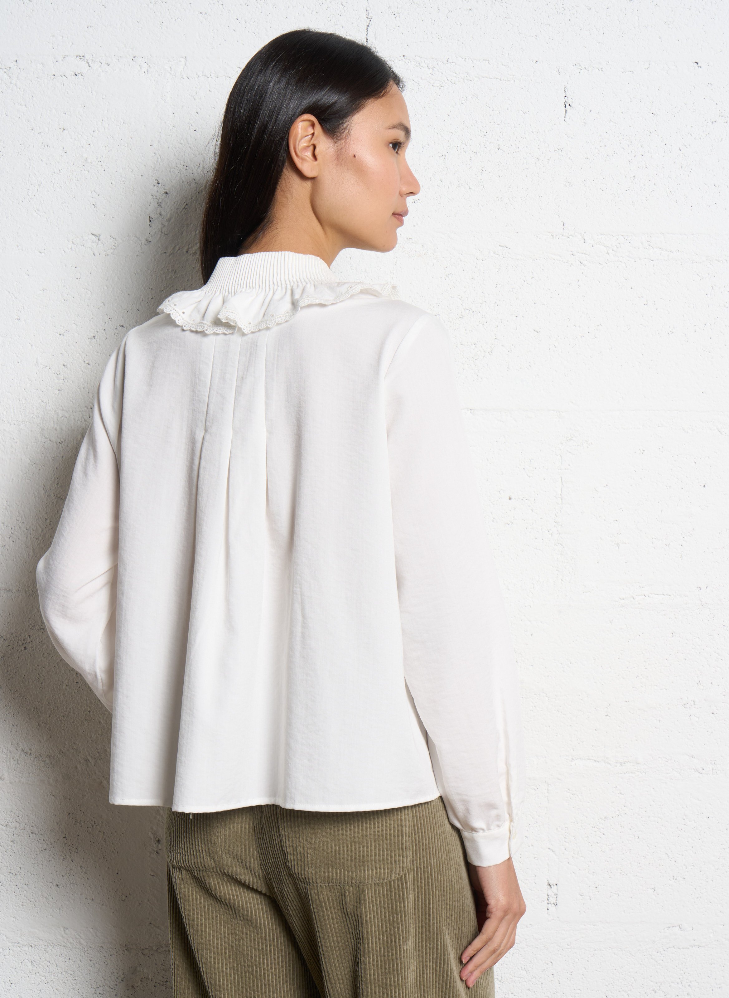 Chemise oversize brodée JC SOPHIE Blanc