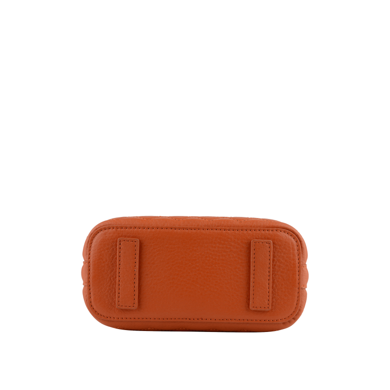 Satchel - cowhide leather POURCHET Orange