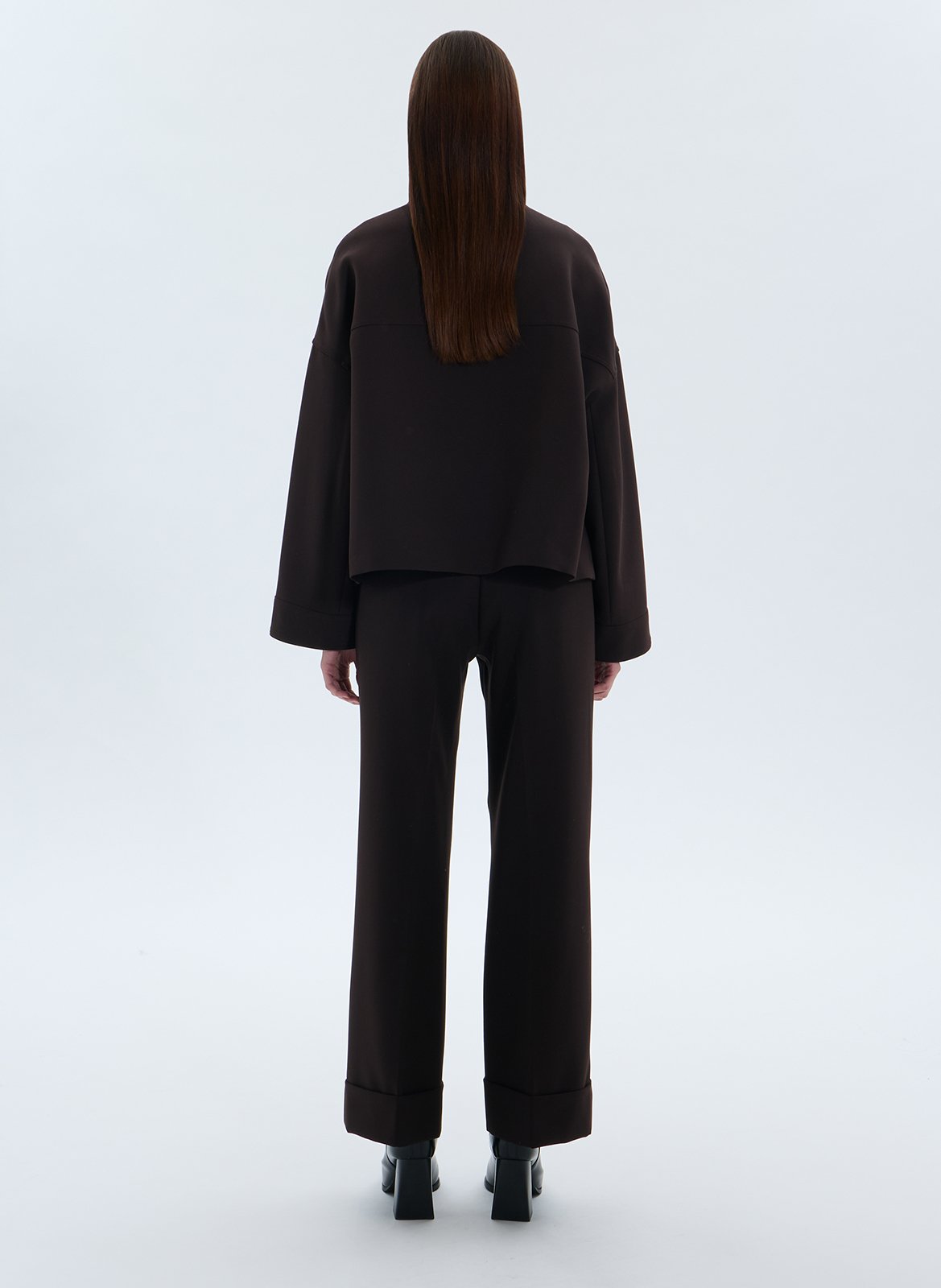 Oversized high collar jacket ZAPA Brown