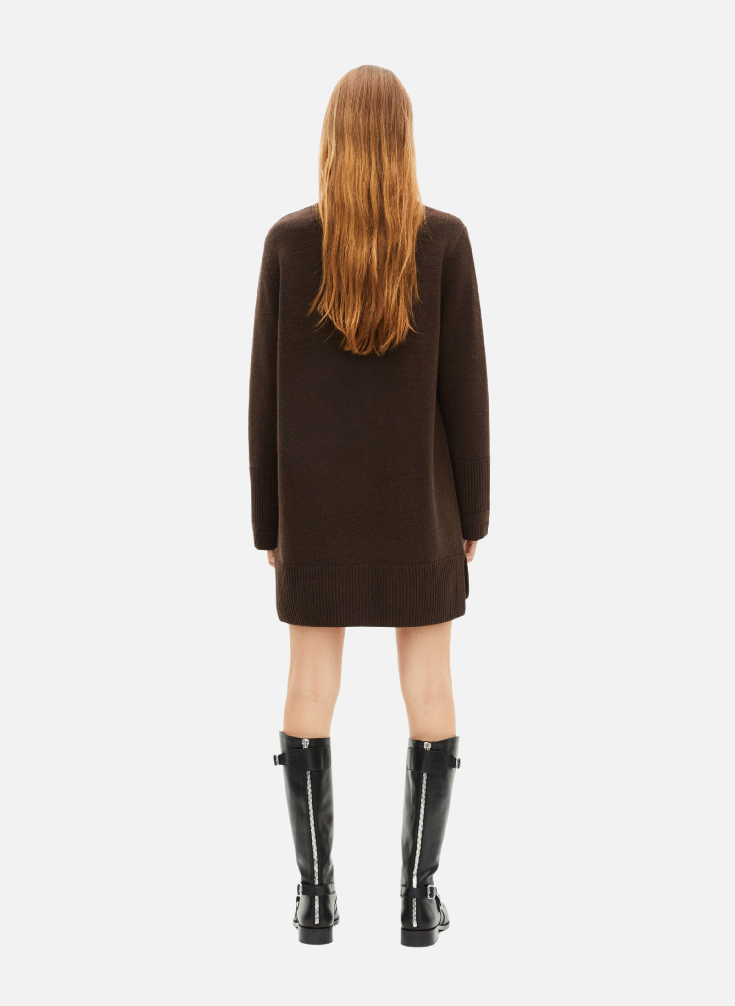 Robe courte en laine THE KOOPLES Marron