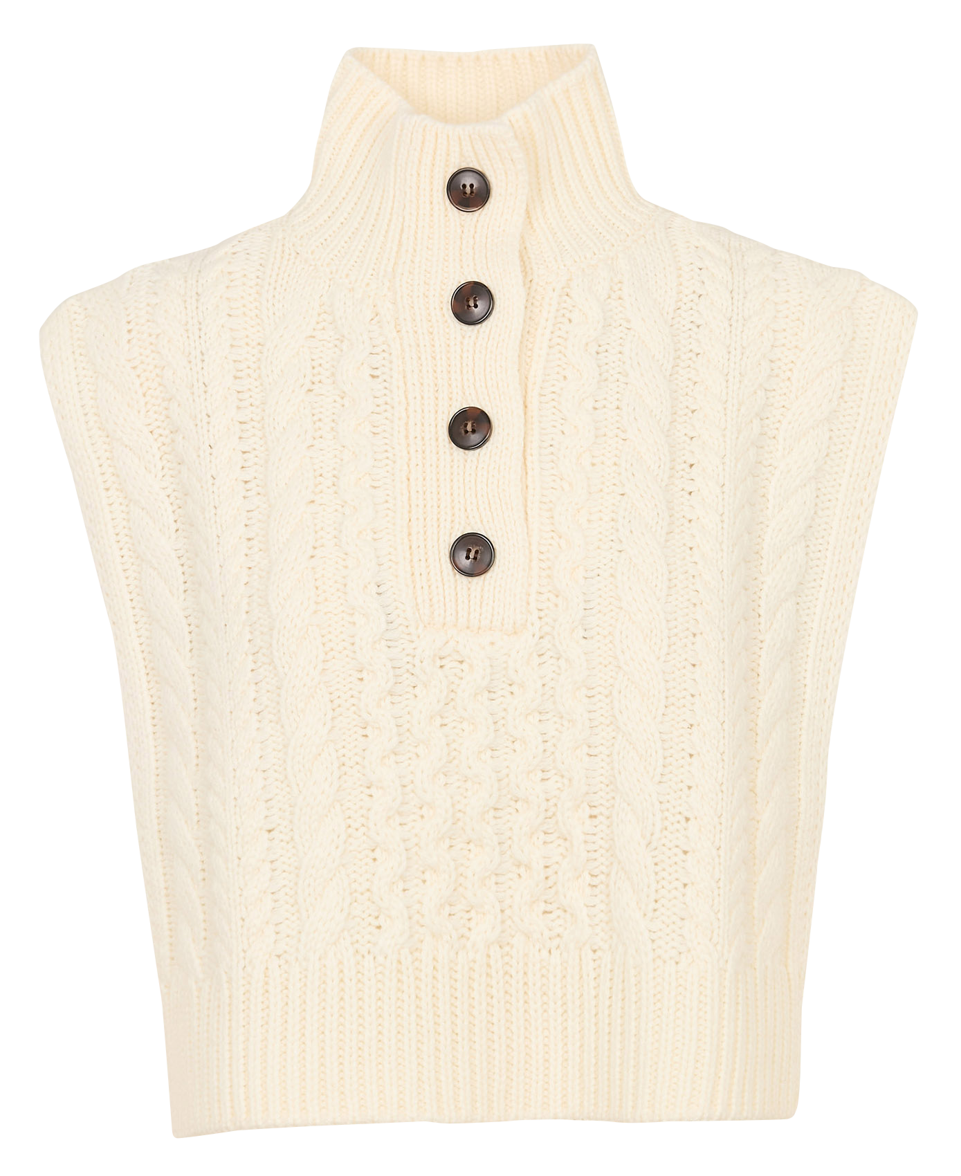 Wool-blend detachable collar MAISON 123 White