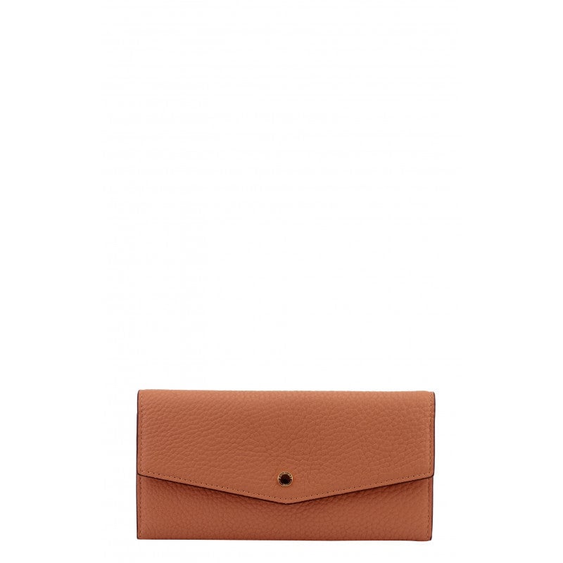 Leather coin purse POURCHET Brown
