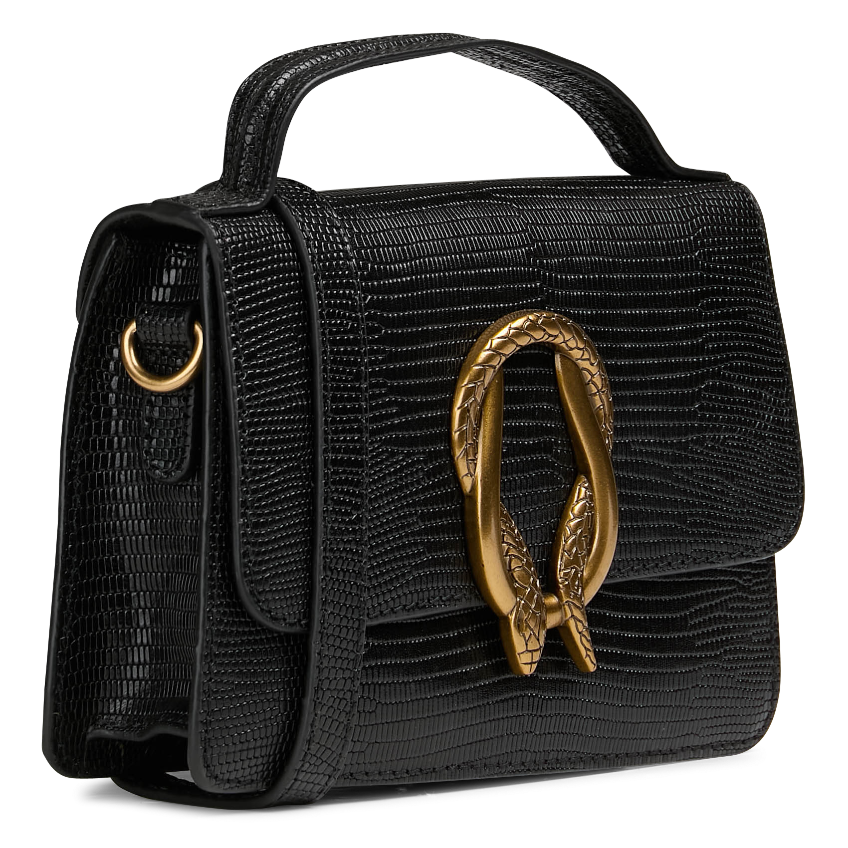 Sac bandoulière en cuir MAISON 123 Noir