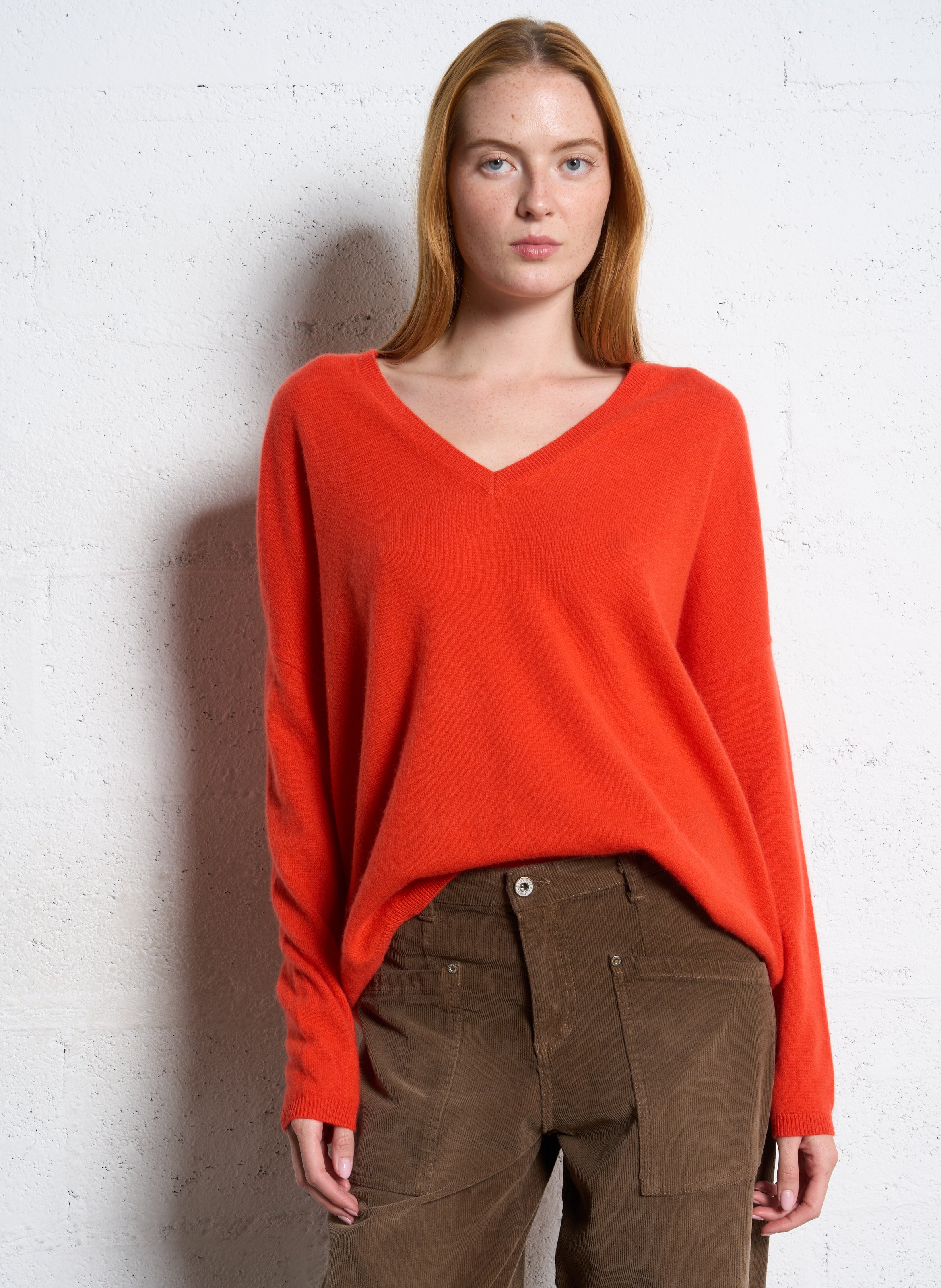 Pull col v en cachemire  SUD EXPRESS