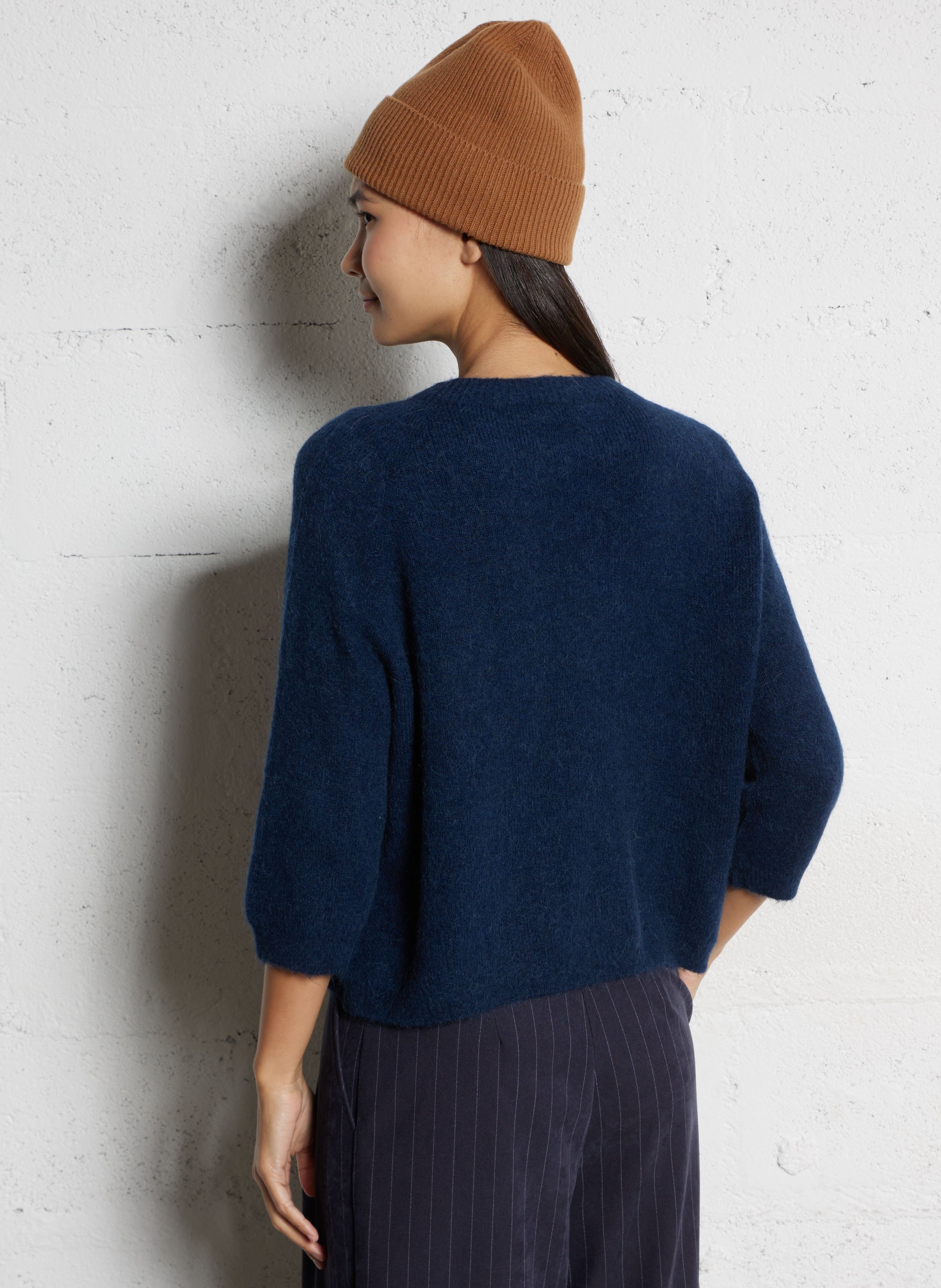 High-neck sweater PLEASE Blue