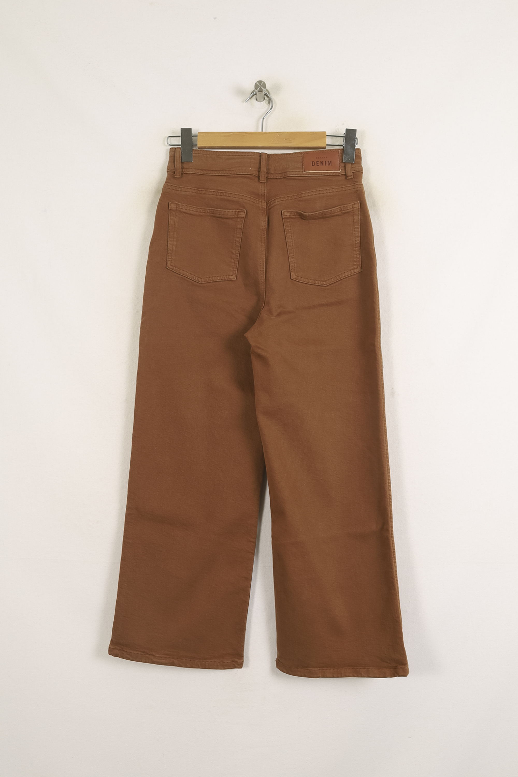 Cropped slim jeans with studs SEZANE - Seconde main Brown