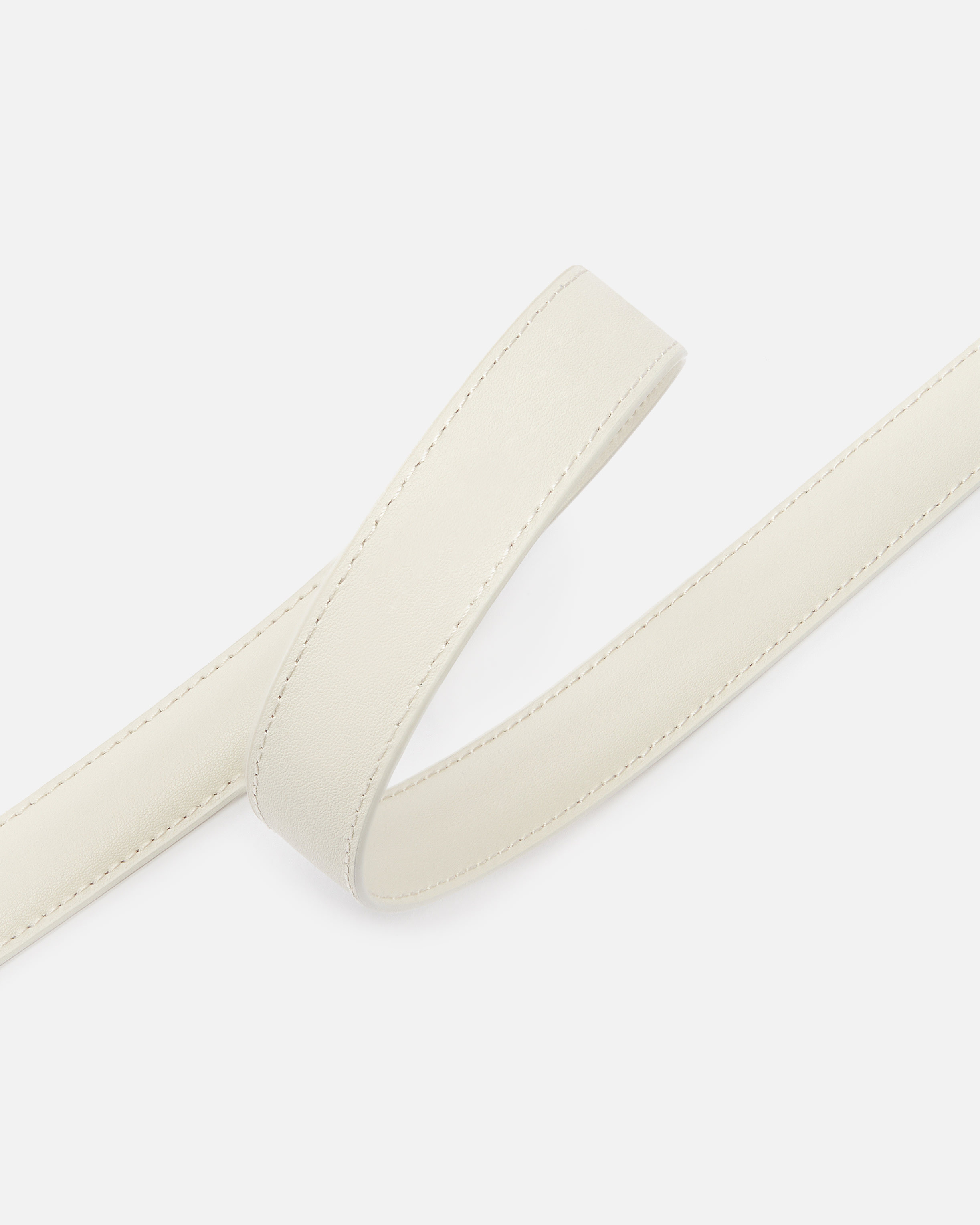 Fine Love Birds leather belt 2cm PINKO White
