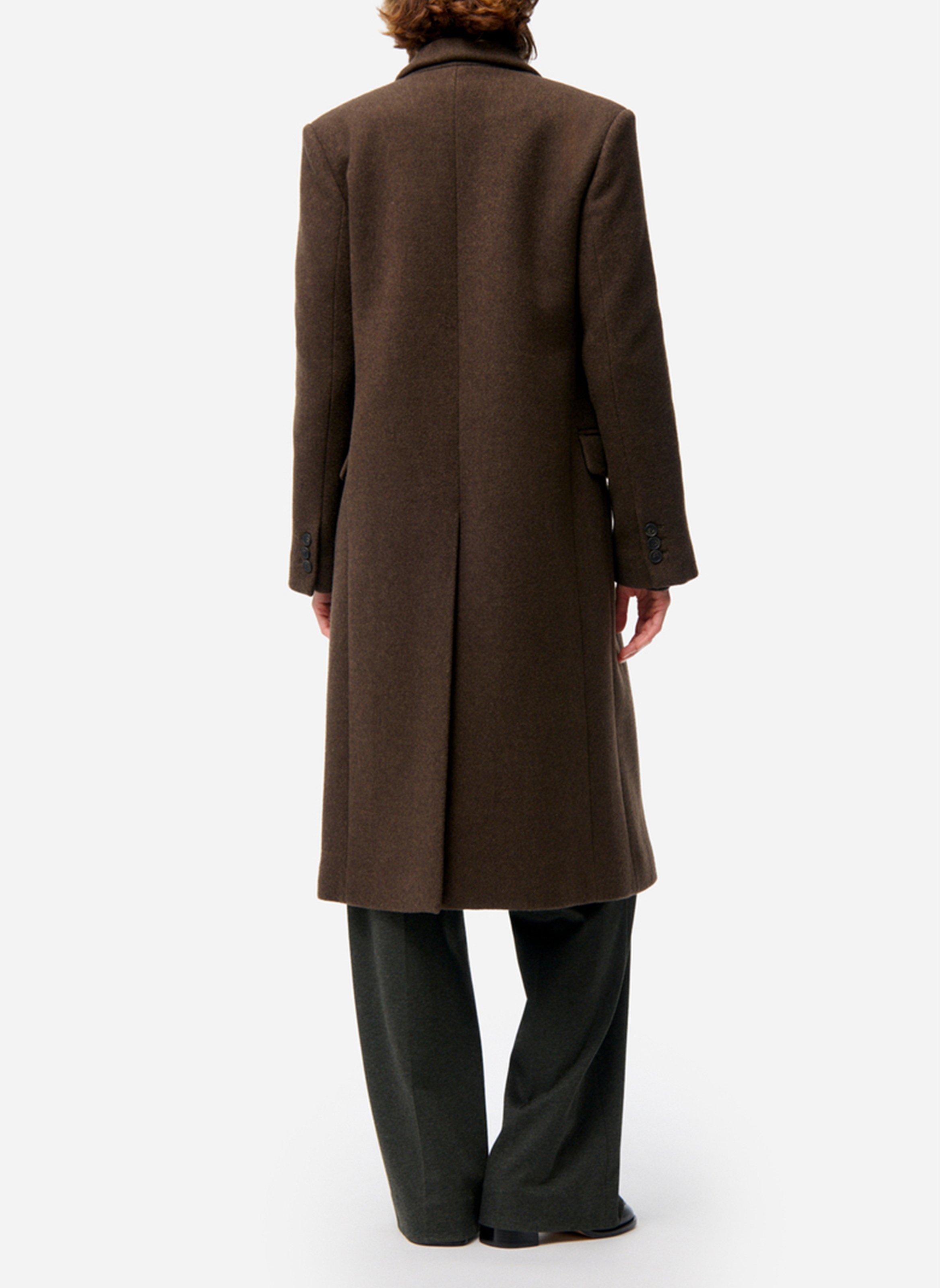 Oversized jas met reverskraag van gemengd wol VANESSA BRUNO Groen