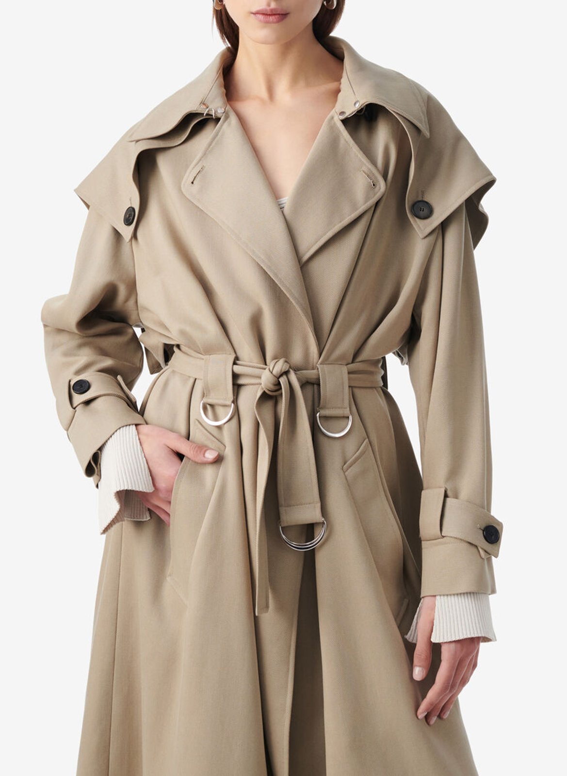 Trench mi-long IRO Beige