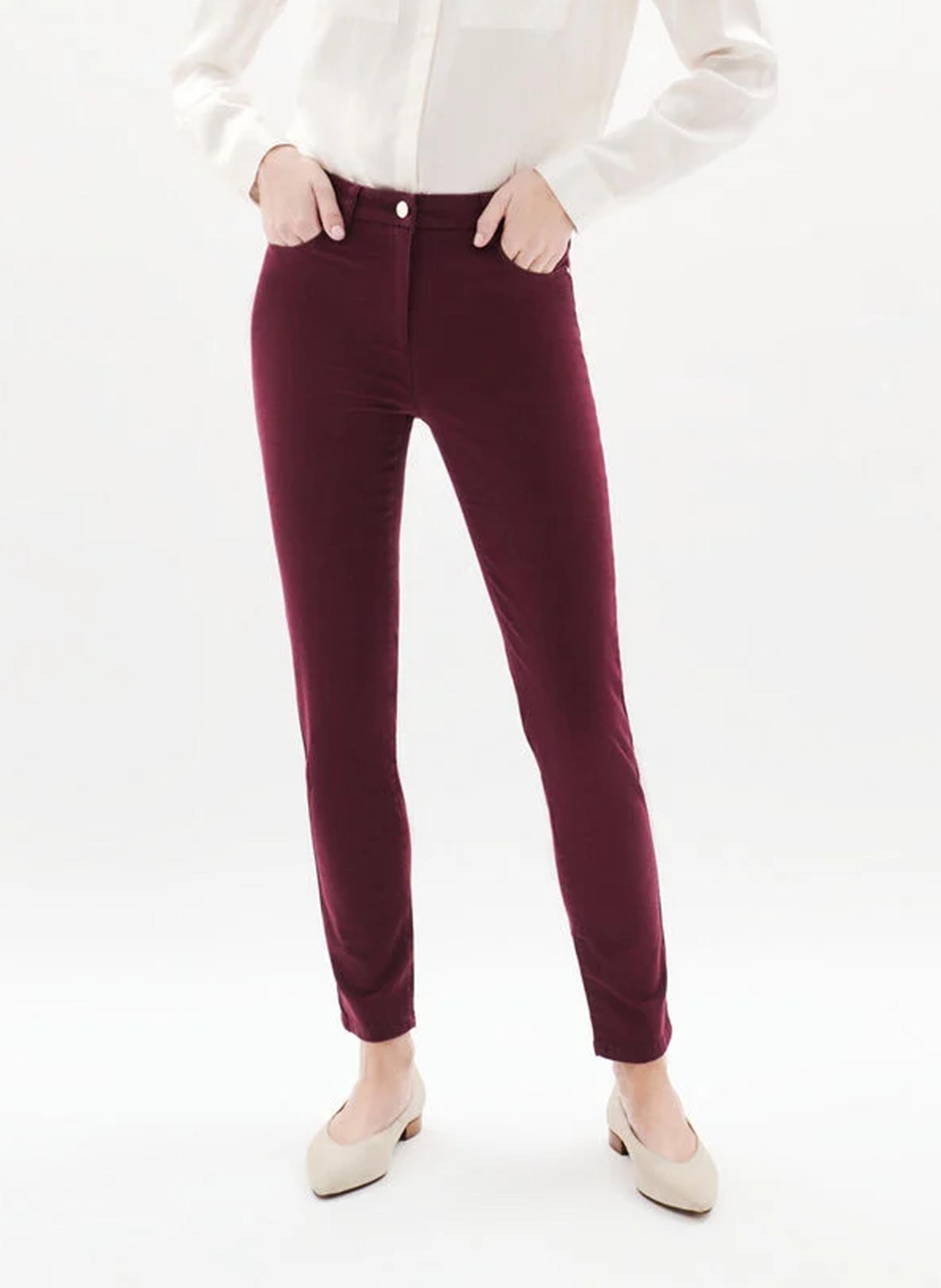 Slim-fit cotton-blend pants CAROLL