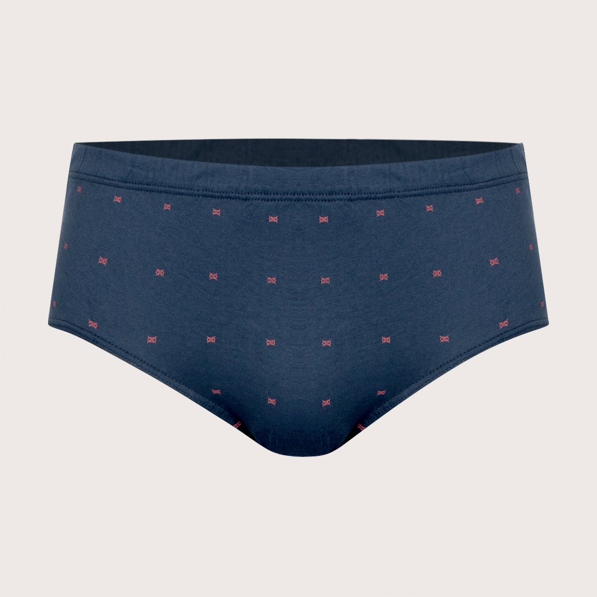 High-rise closed mercerized cotton panties Multicolored