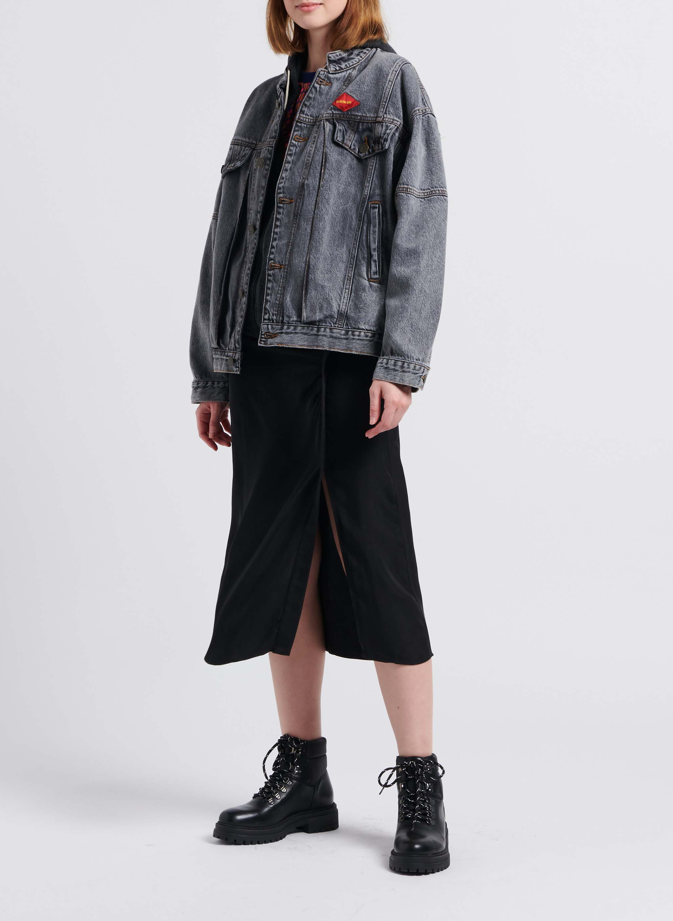 Sweat à capuche en coton mélangé AMERICAN VINTAGE Noir