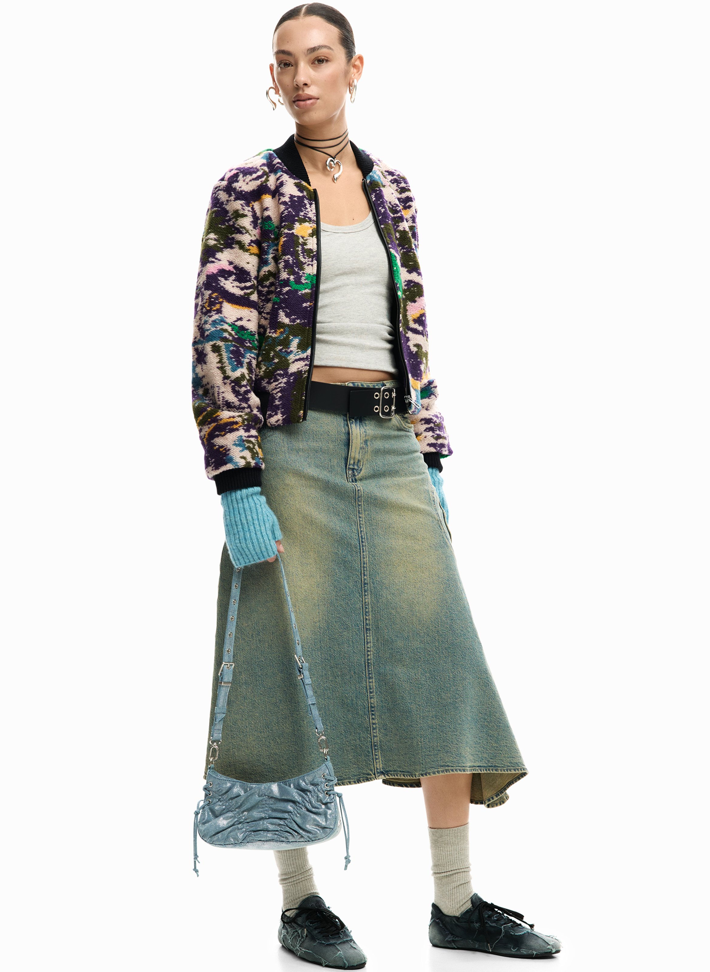 Sac à main en jean DESIGUAL Blauw