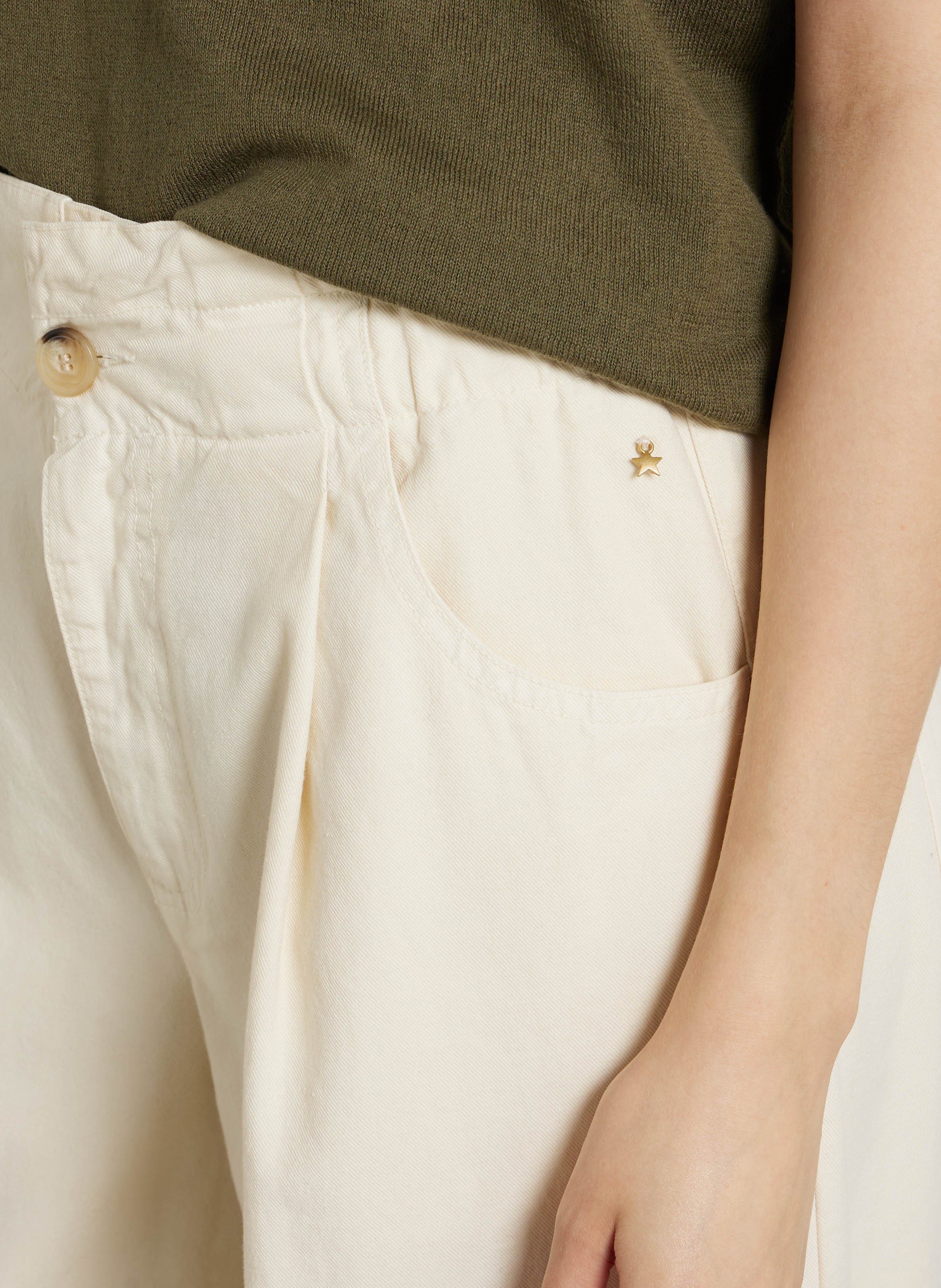 Pantalon large DES PETITS HAUTS Beige