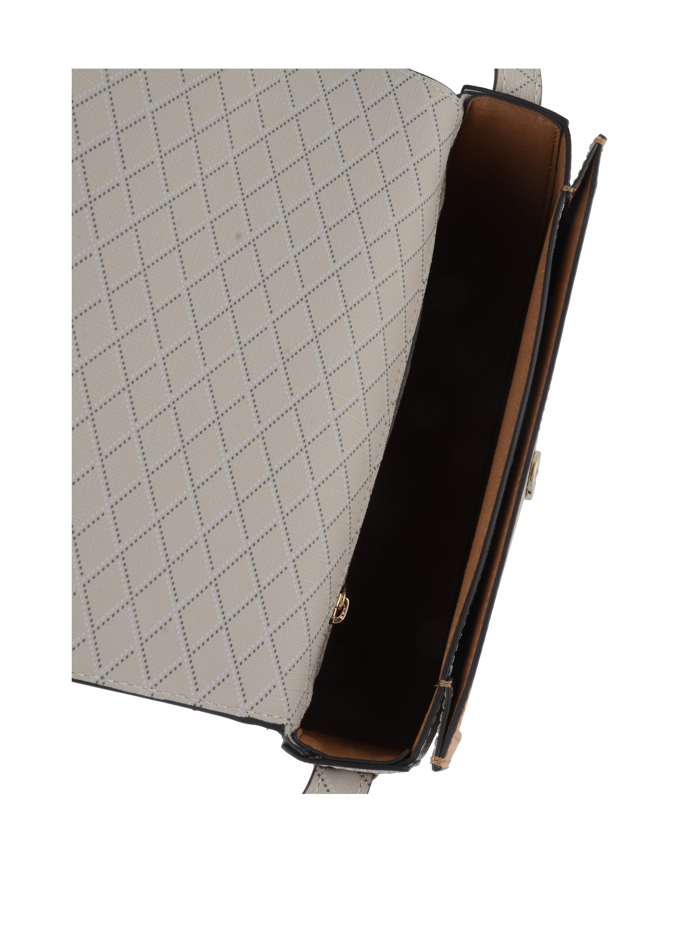 Coated canvas shoulder bag POURCHET Beige