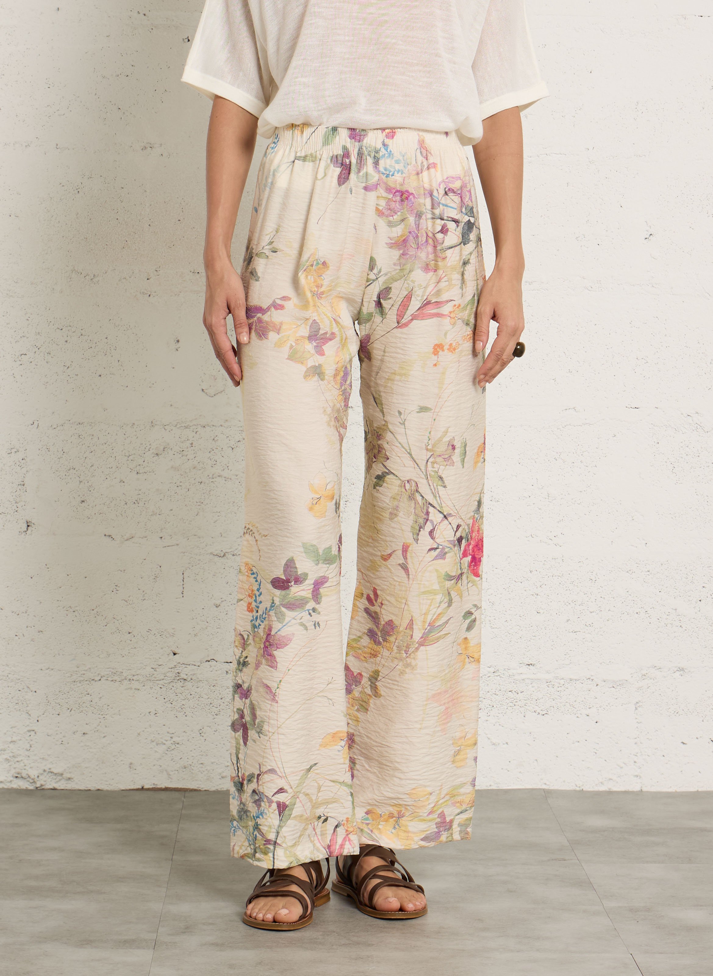 Pantalon large imprimé IMPERIAL Multicolore