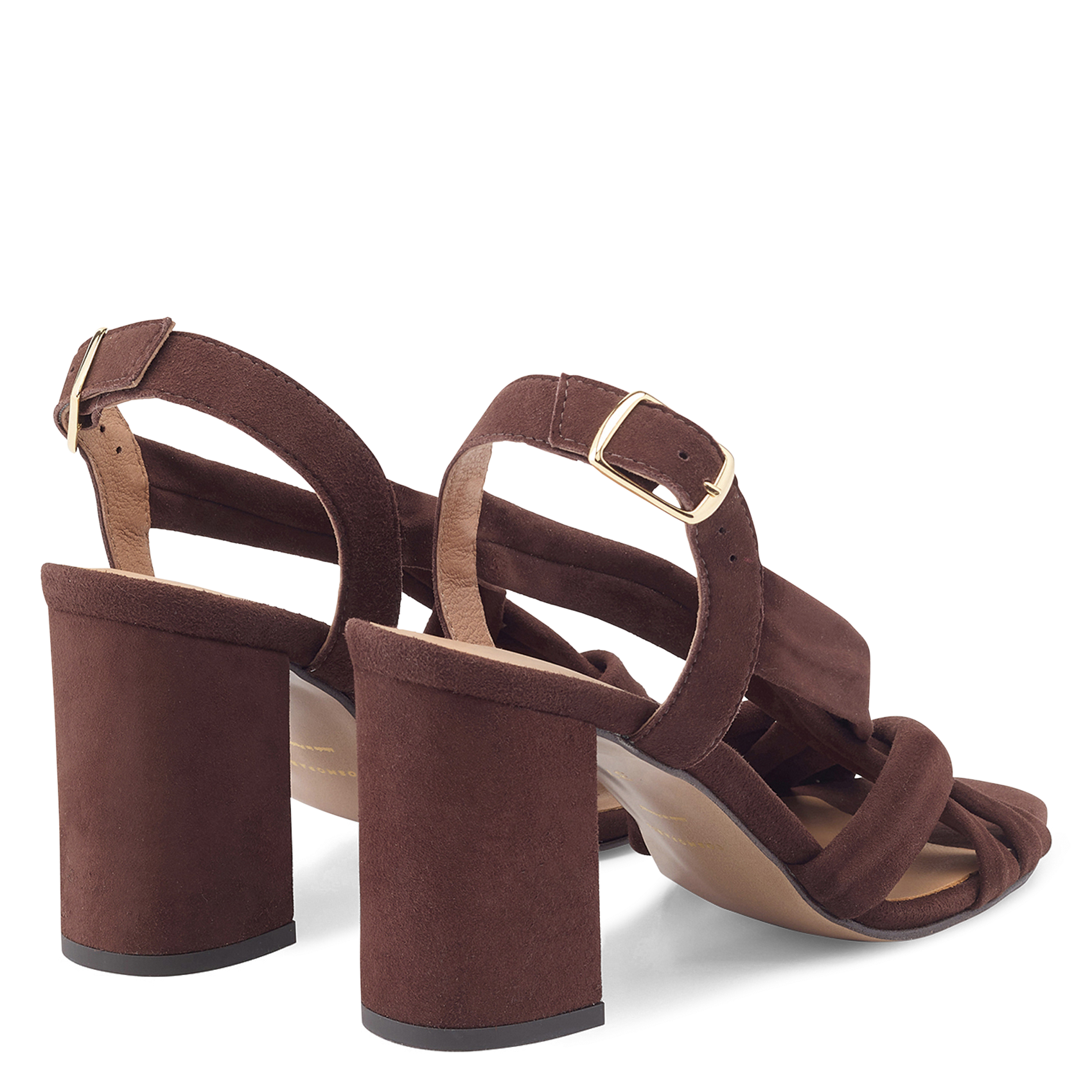 Flat leather mules COSMOPARIS Brown
