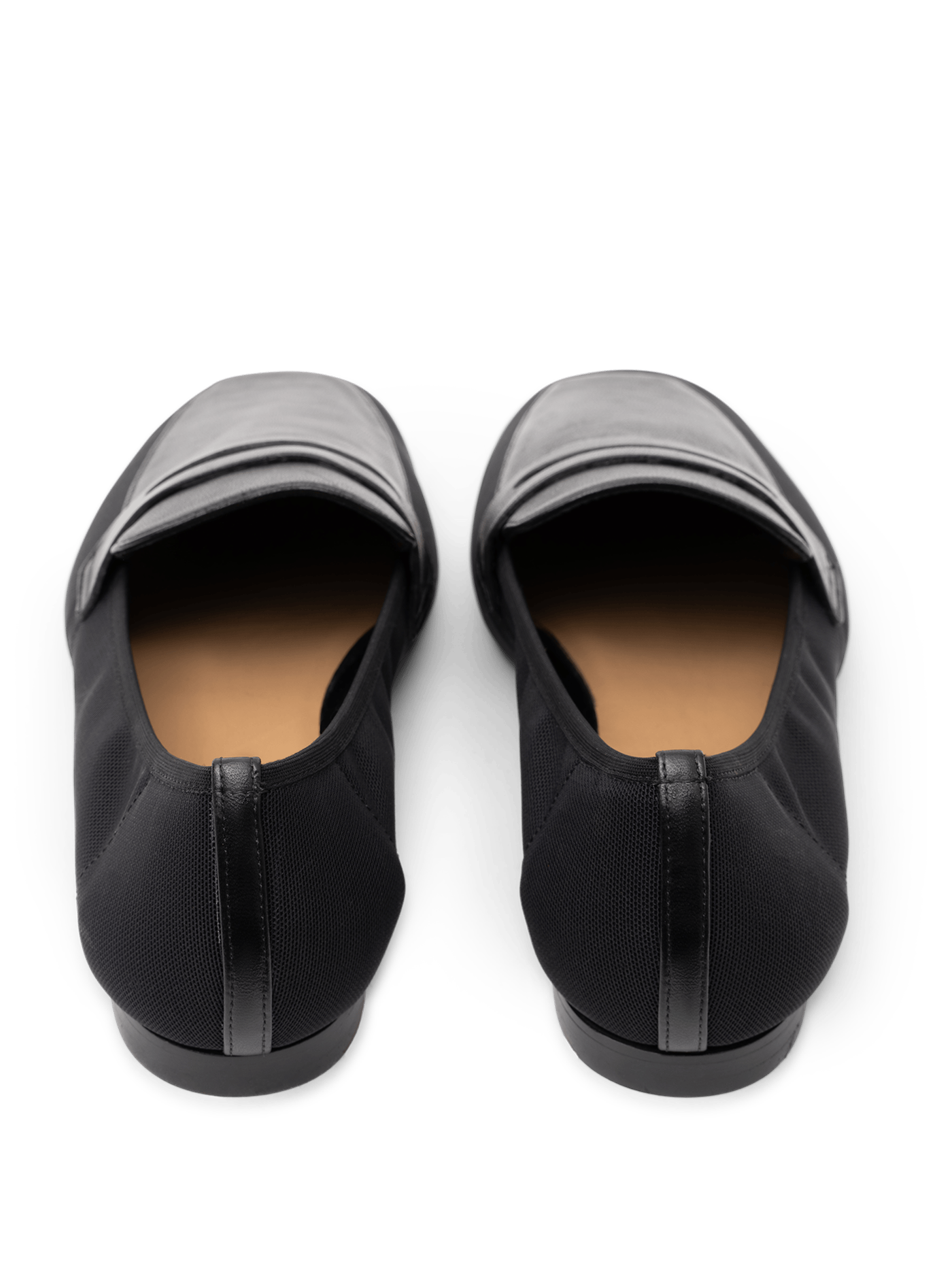 Black mesh and nappa leather moccasins PARALLELE PARIS Black