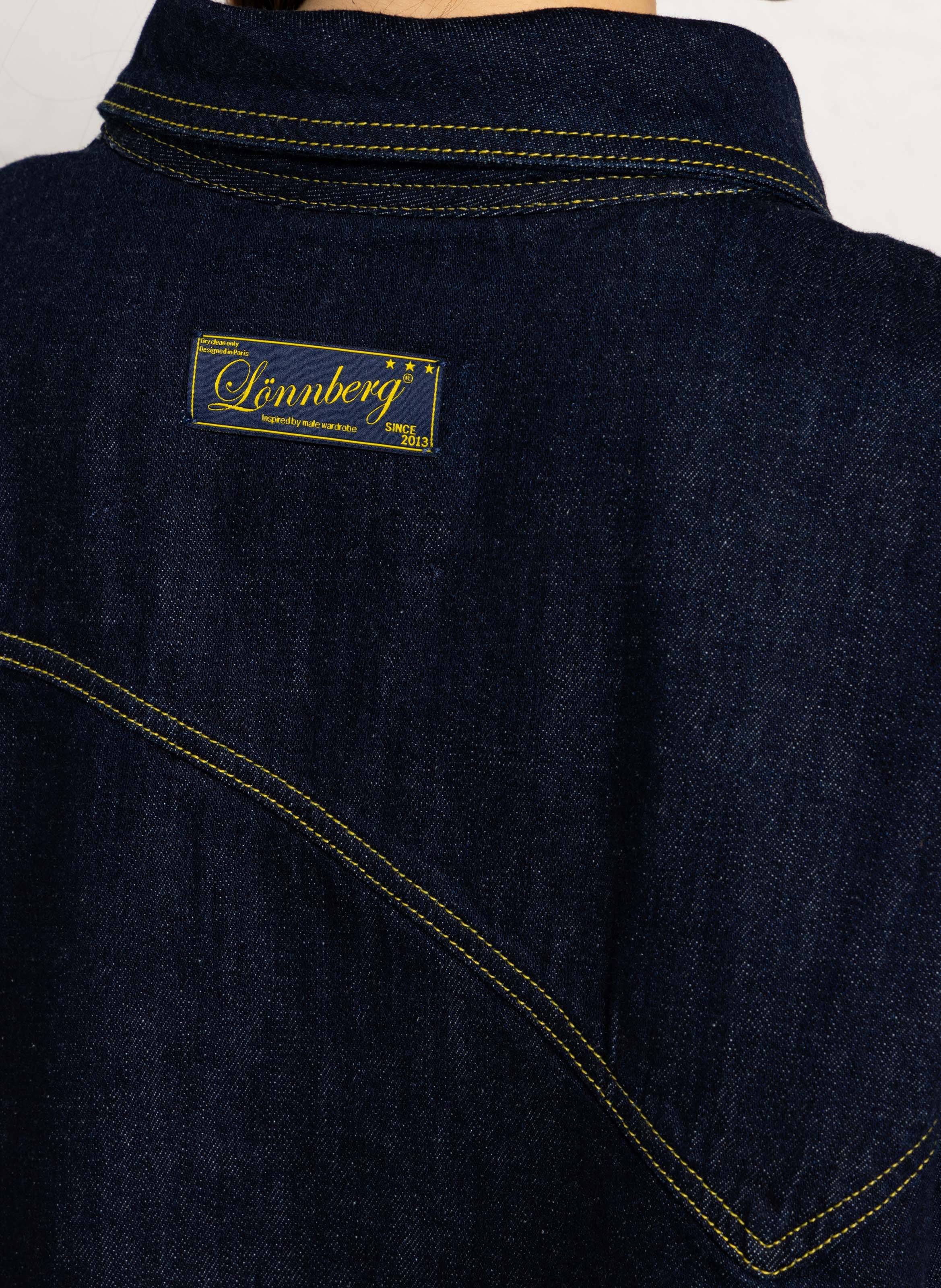 Veste en jean oversize en coton MARGAUX LONNBERG Bleu