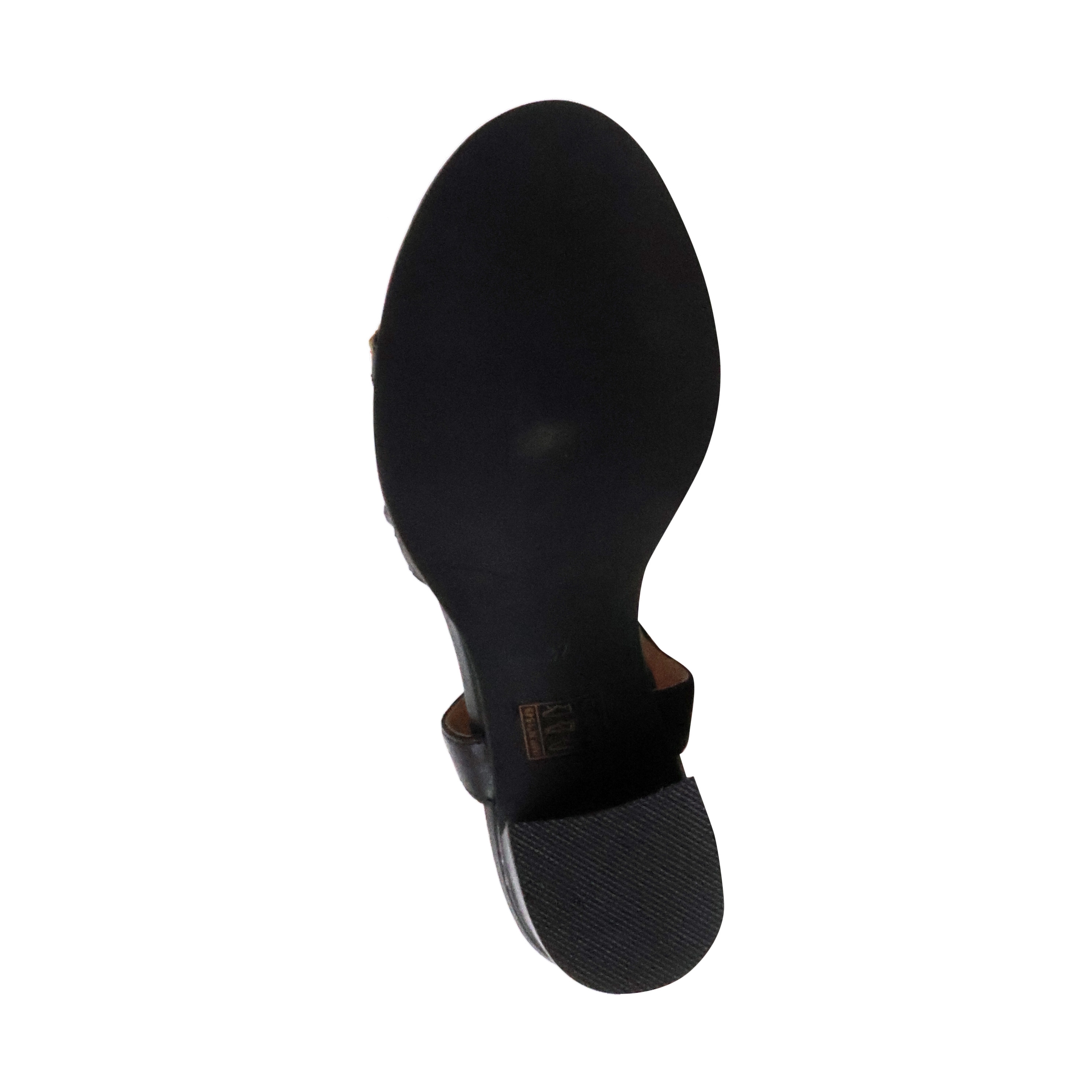 Aicha leather heeled sandals EMILIE KARSTON Black