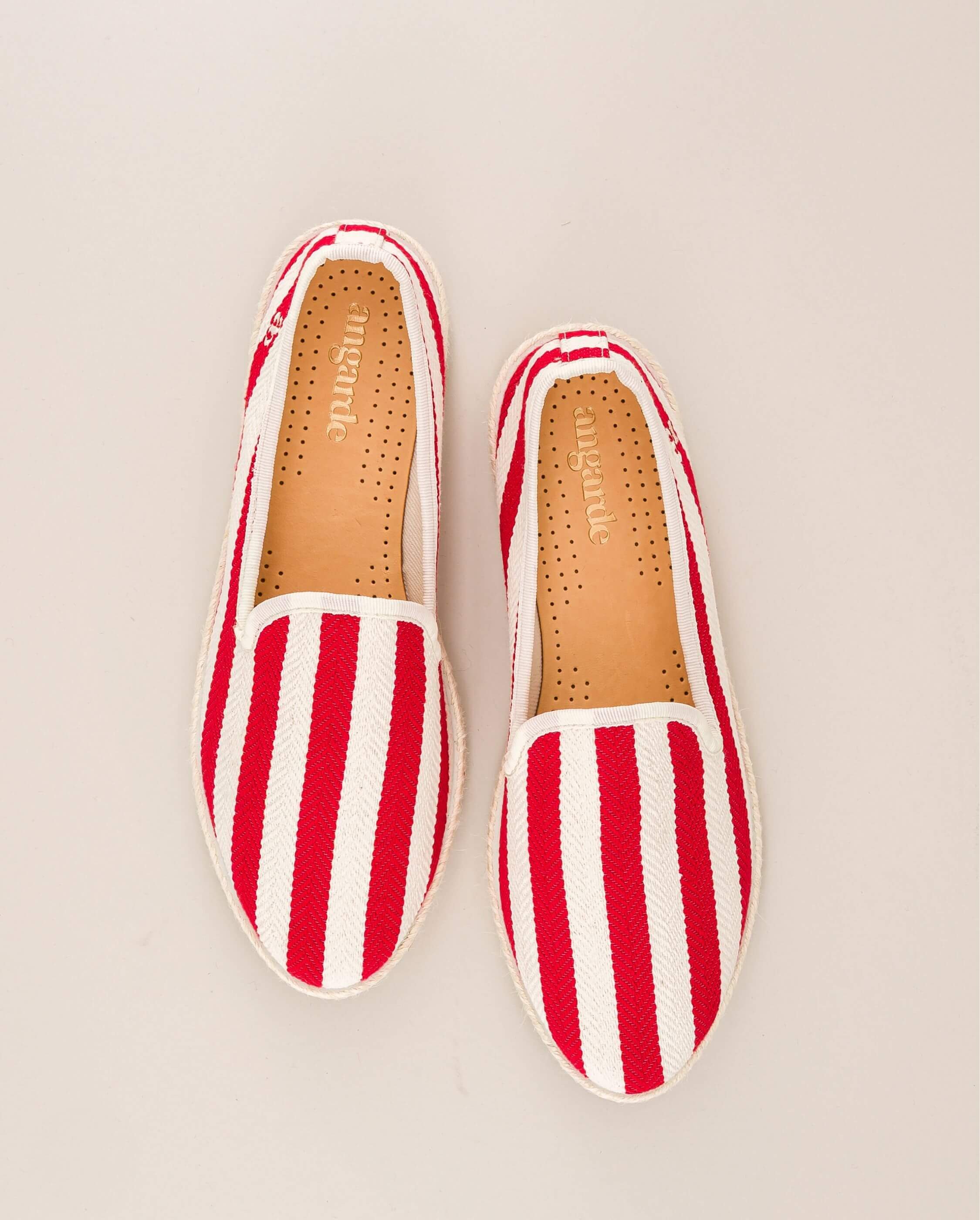 Men's espadrilles CENITZ, red stripes ANGARDE Stripes