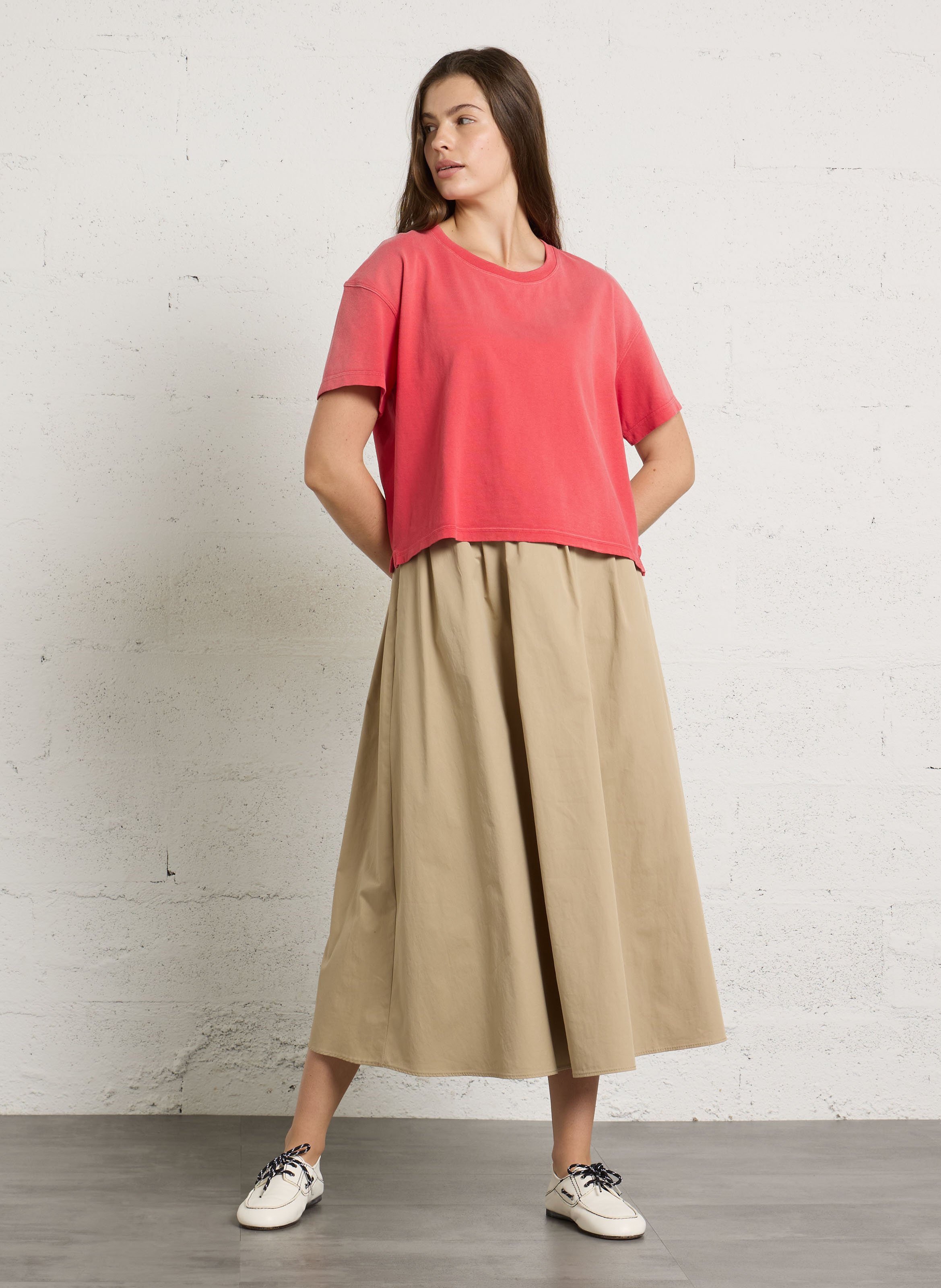 Wijd T-shirt AMERICAN VINTAGE Rood