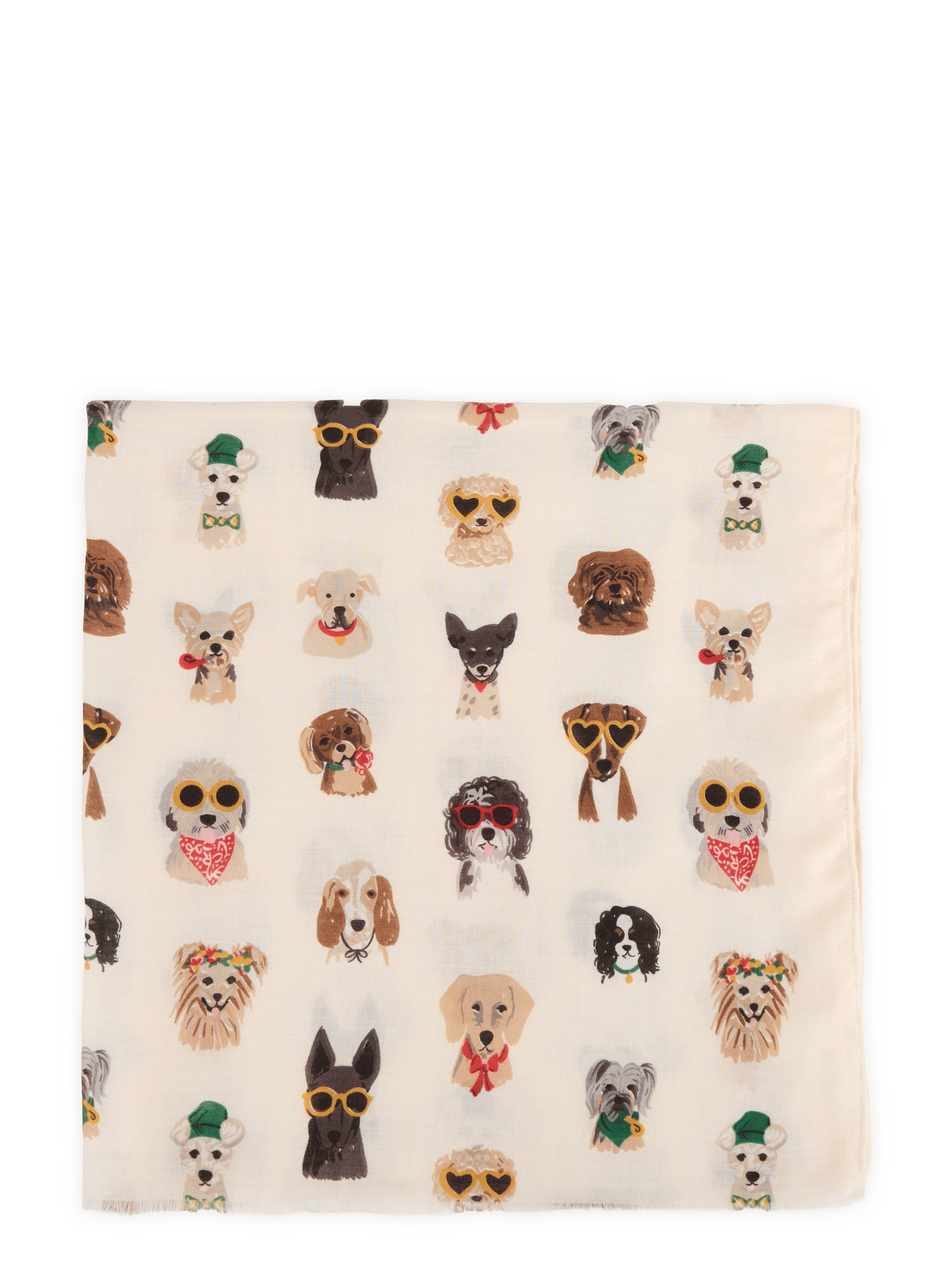 Patterned scarf with fringe AU PRINTEMPS PARIS Beige