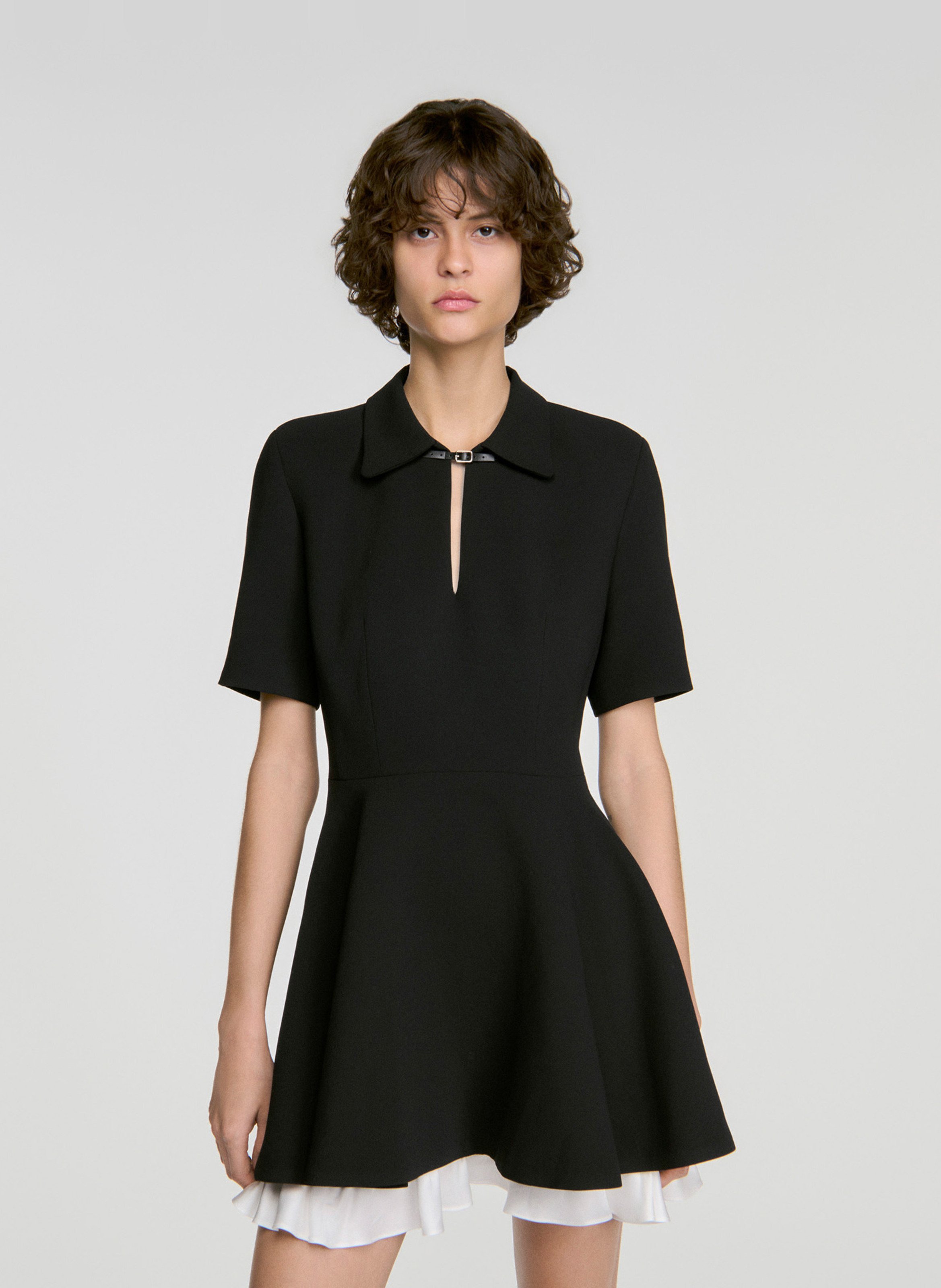 Robe col classique cintrée SANDRO Noir