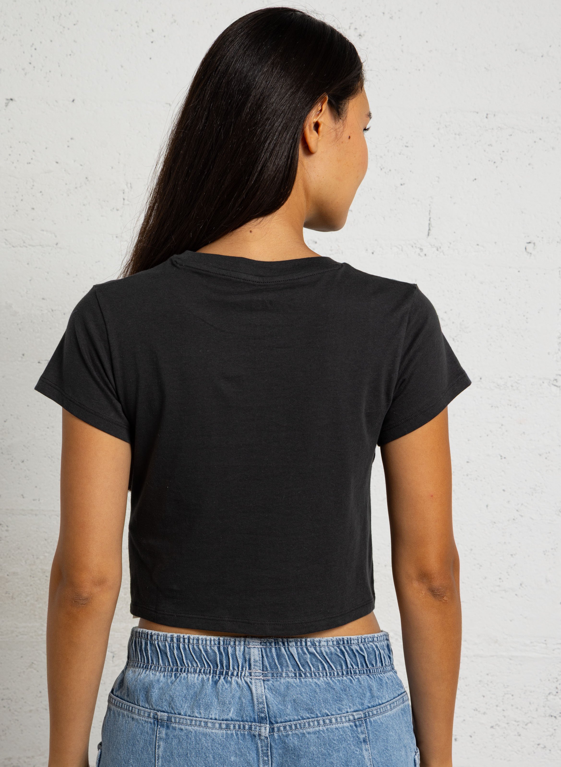 T-shirt court en coton mélangé BILLABONG Noir