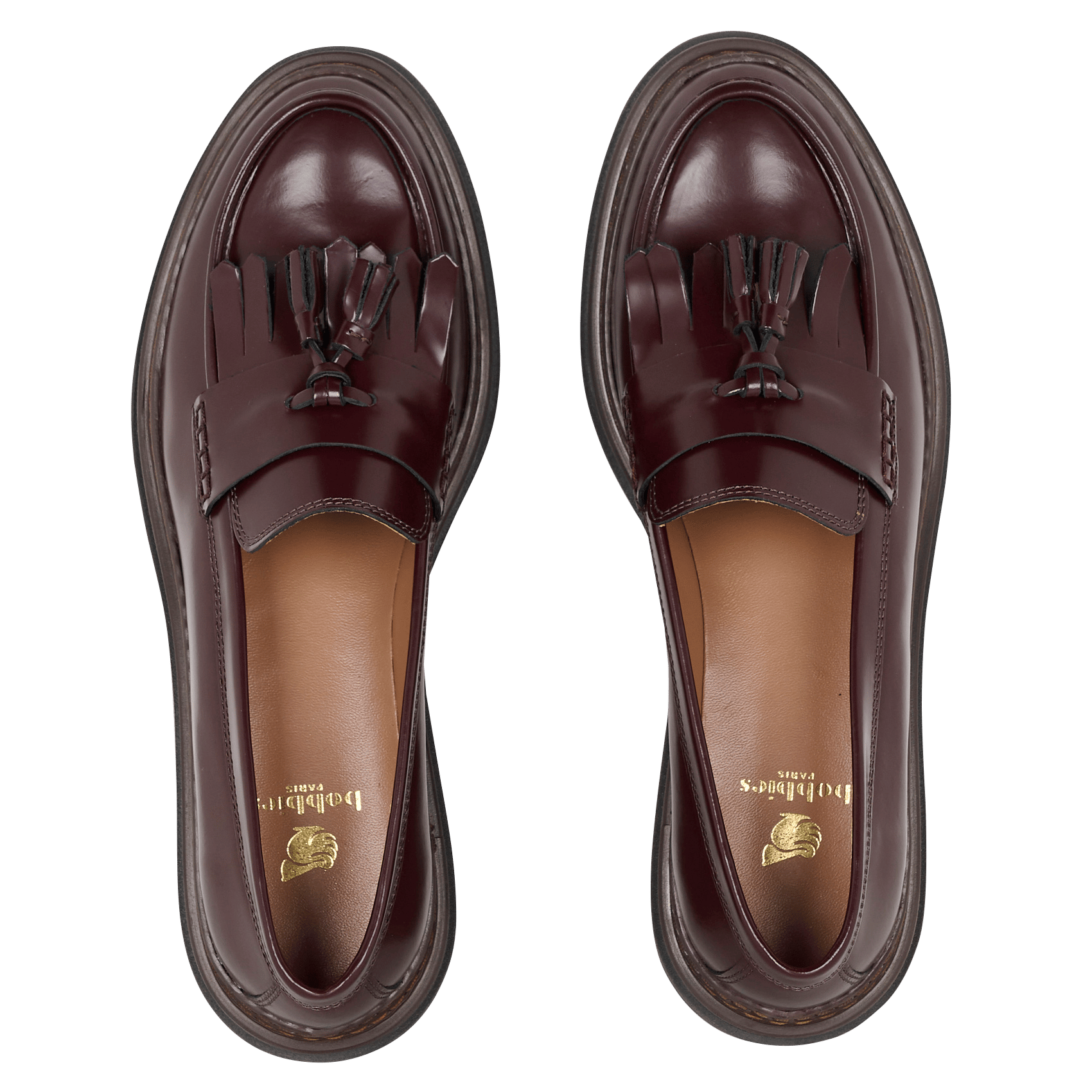 Leather loafers BOBBIES Plums