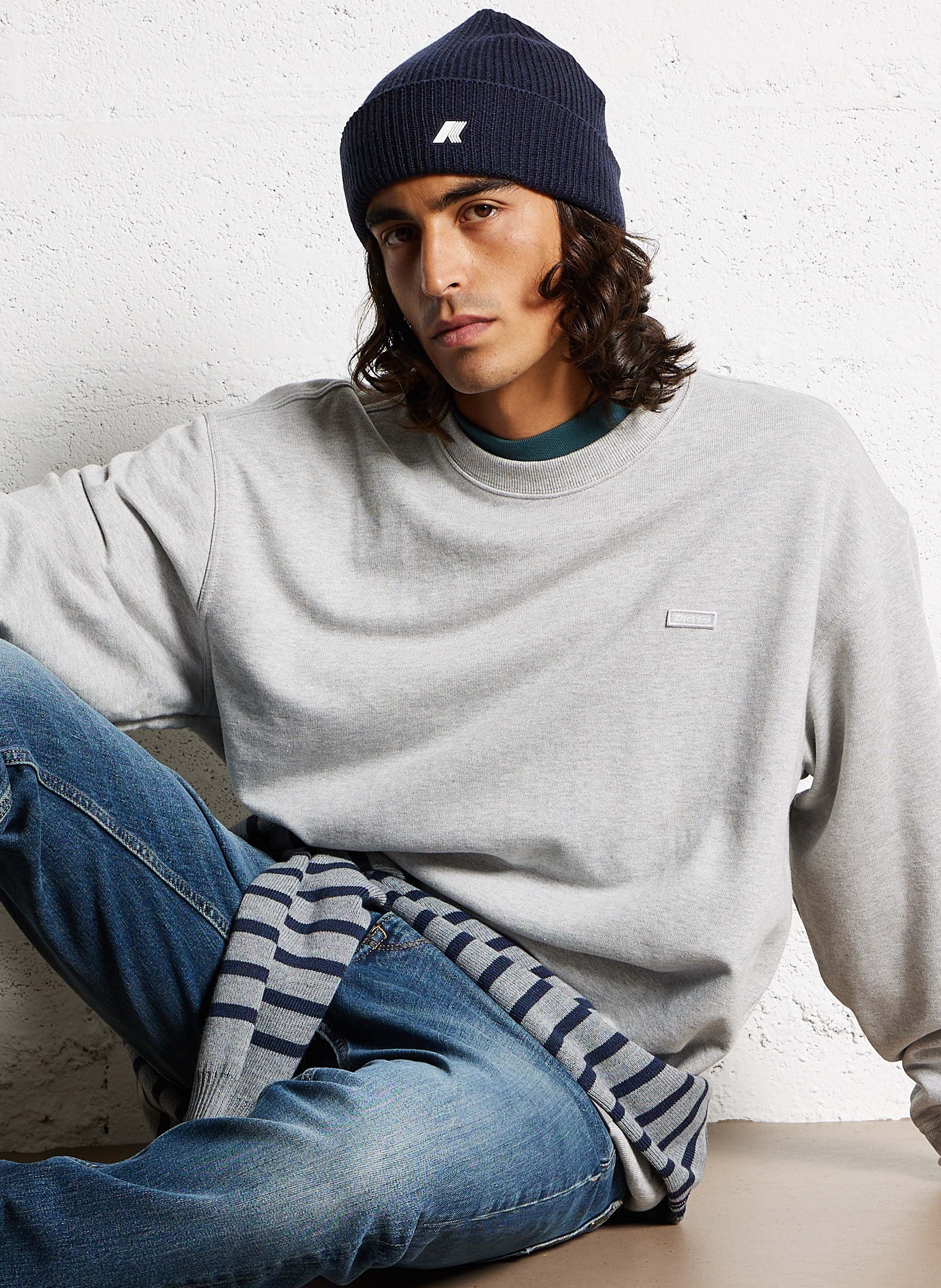 Loose-fit round-neck cotton sweatshirt DICKIES Grey