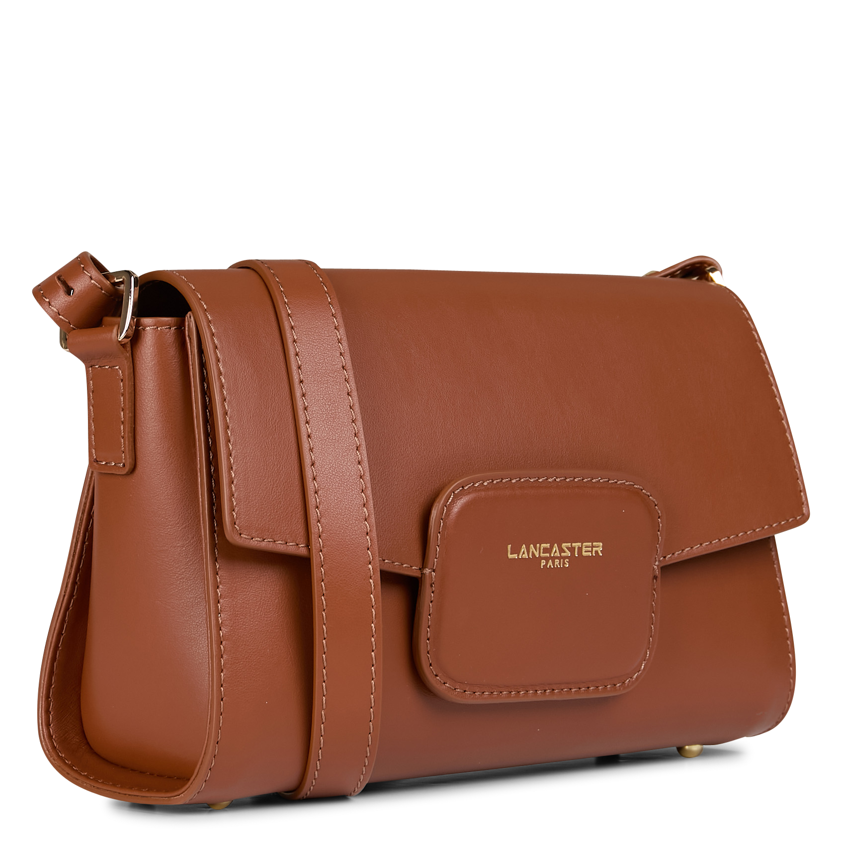 Schoudertas van leer LANCASTER PARIS Bruin