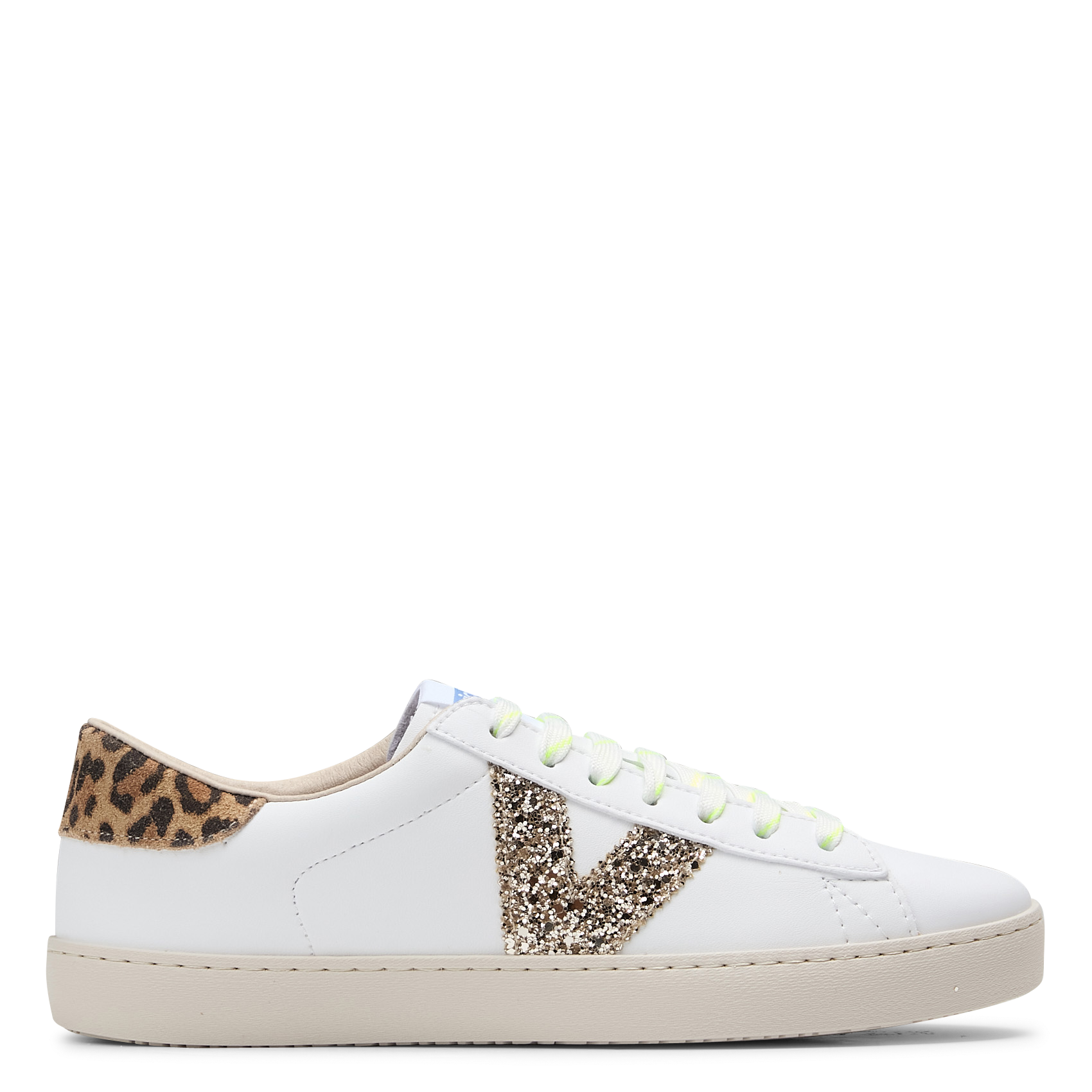 Baskets basses en cuir VICTORIA Argent