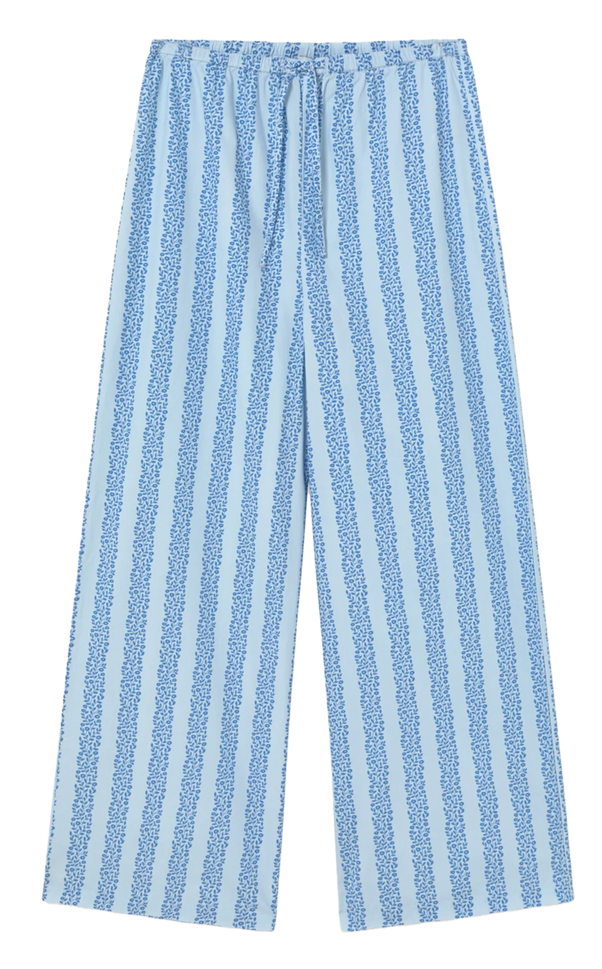 Lichte katoenen broek met opdruk Blauw