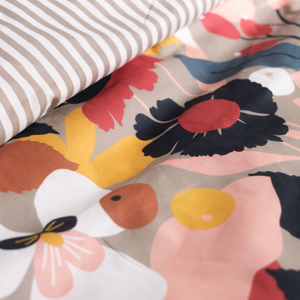 Printed cotton bed set TODAY LINGE DE MAISON Beige