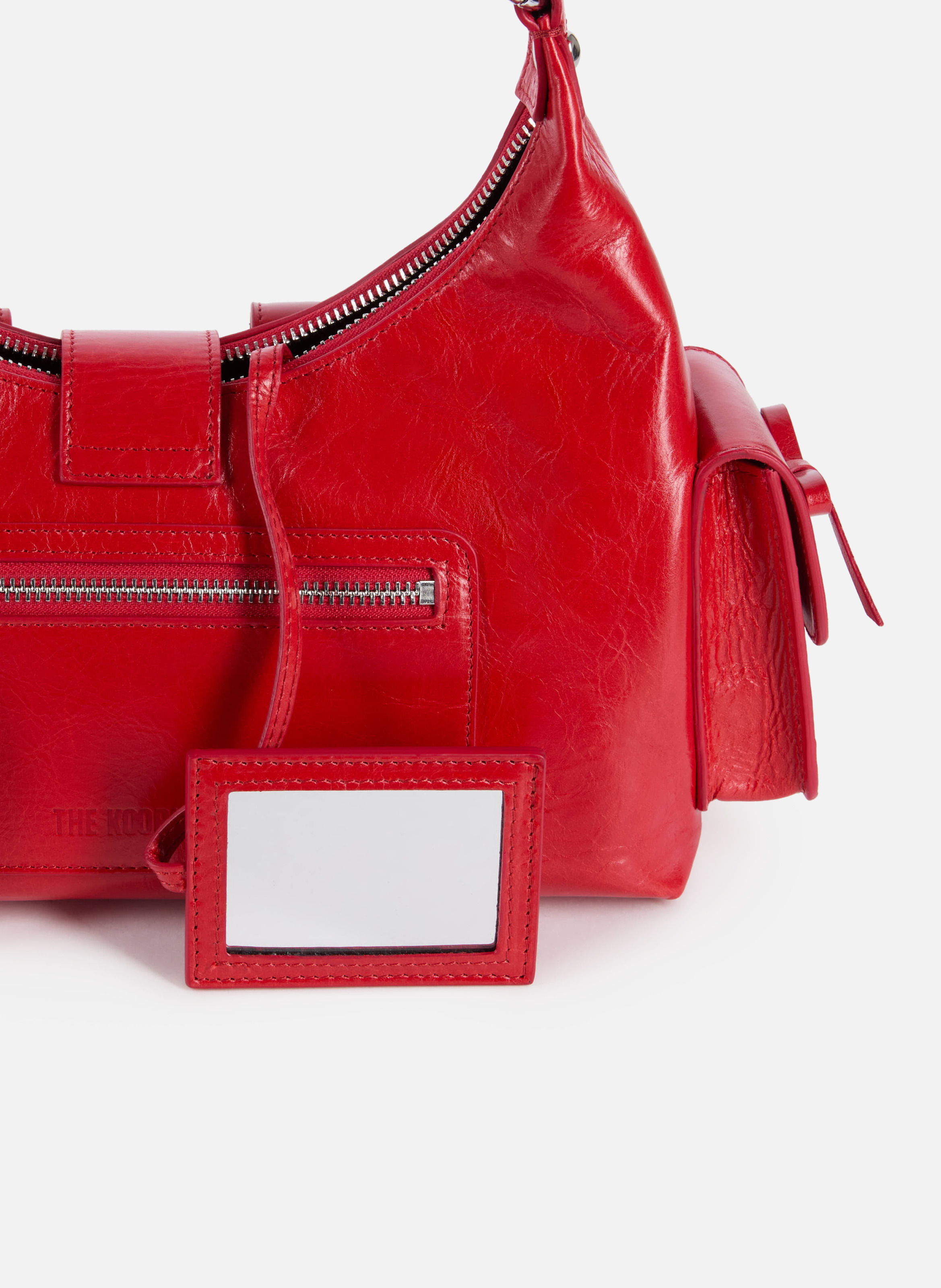 Sac amelia en cuir craquelé THE KOOPLES Rouge