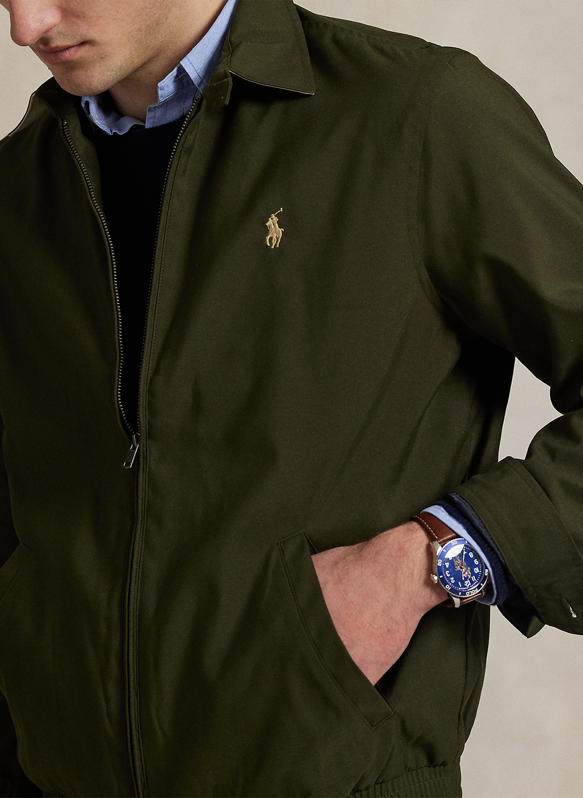 Blouson col classique  POLO RALPH LAUREN Vert