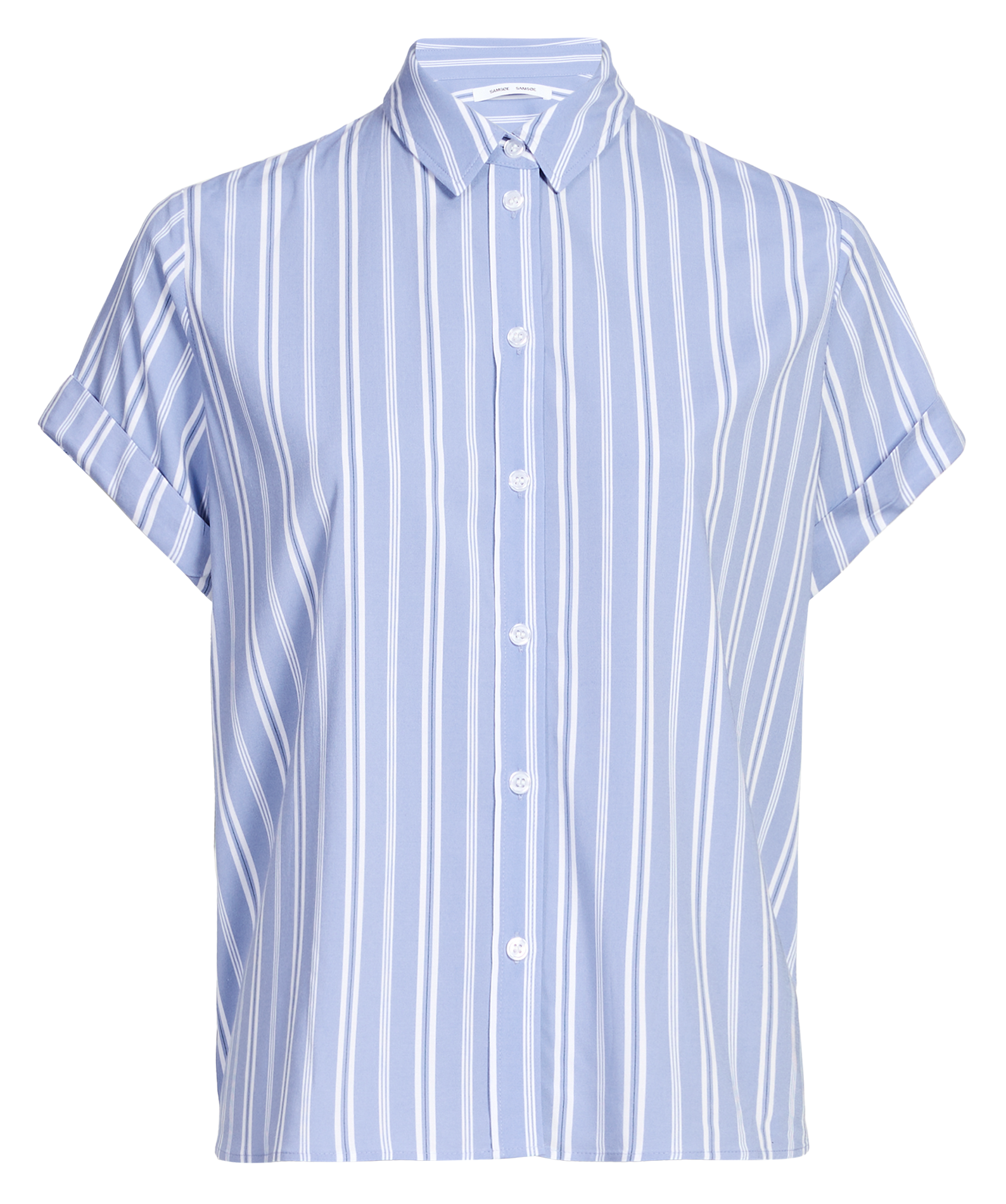 Loose-fit shirt with classic collar SAMSOE SAMSOE Blue