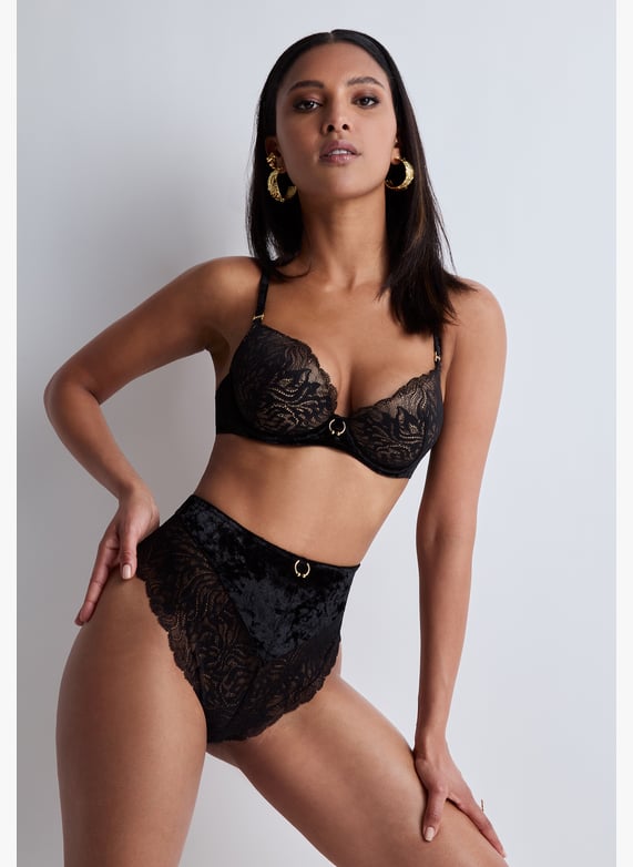 DOBREVA Femme Soutien Gorge Push up Dentelle avec Armatures Plongeant Rembourré Moulé Beige 85A DOBREVA Femme Soutien Gorge Push up Dentelle avec Armatures Plongeant Rembourré Moulé Beige 85A