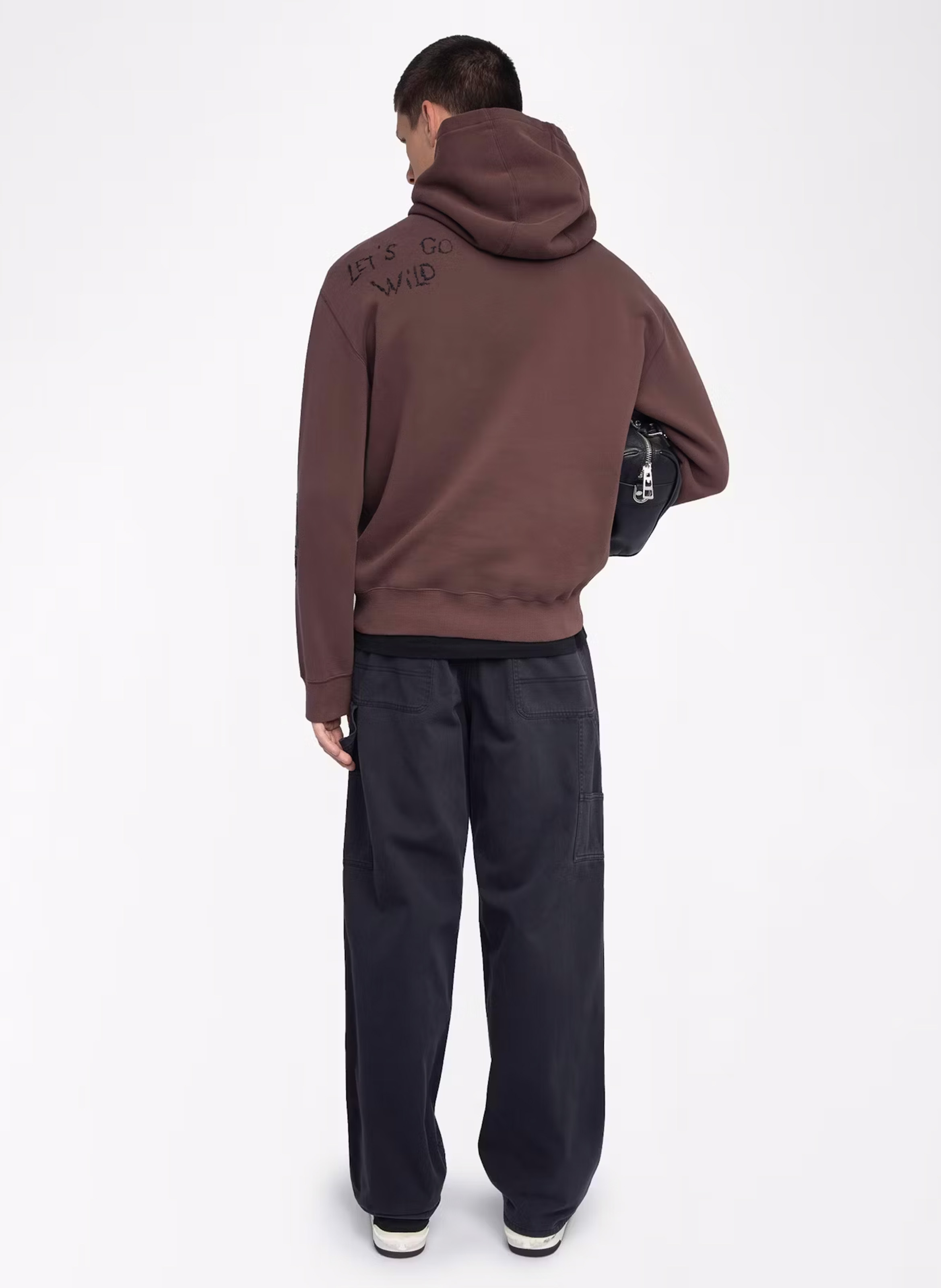 Sweat à capuche droit brodé en coton mélangé ZADIG&amp;VOLTAIRE Violet