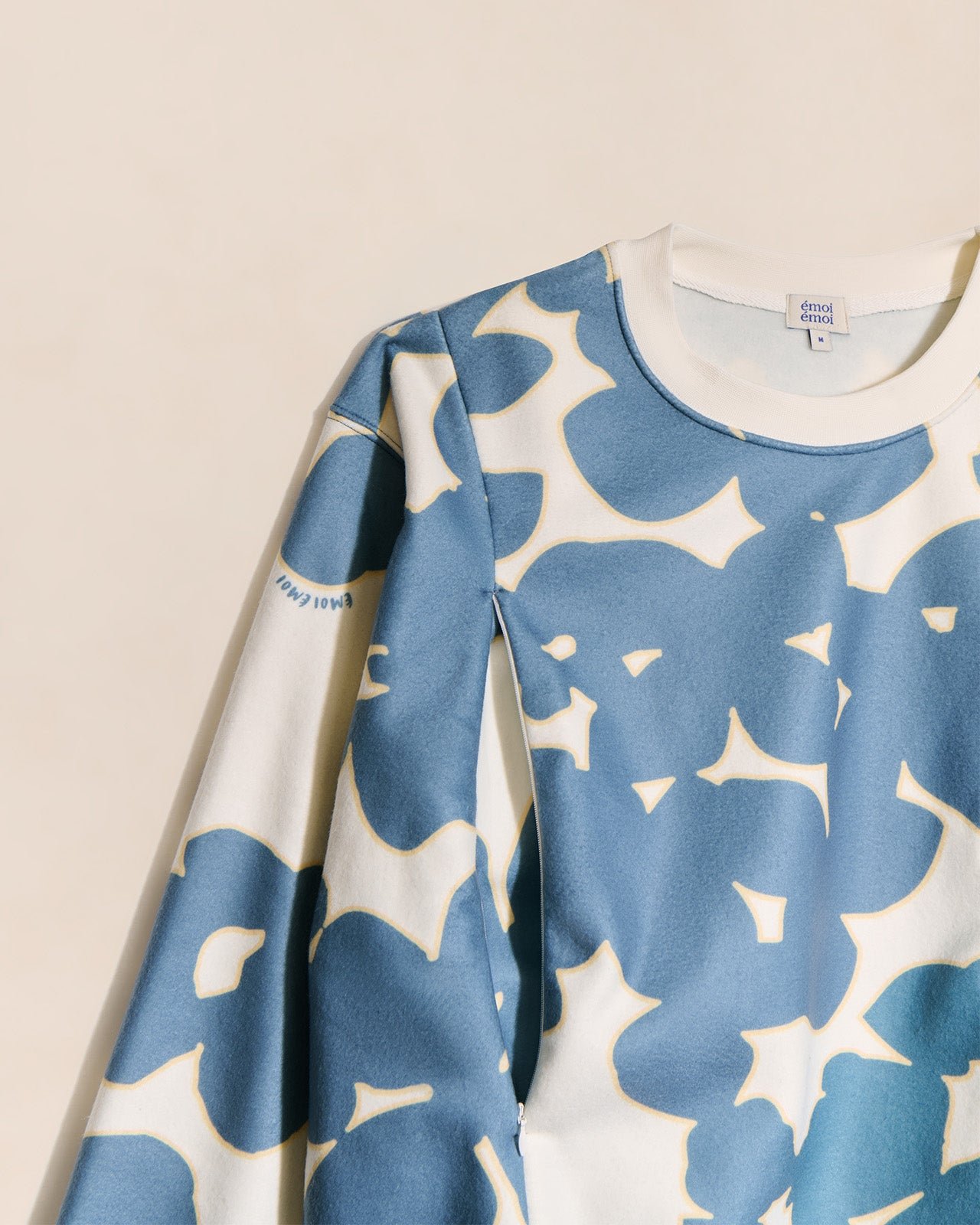 The Silke nursing sweatshirt in recycled fleece EMOI EMOI Blue