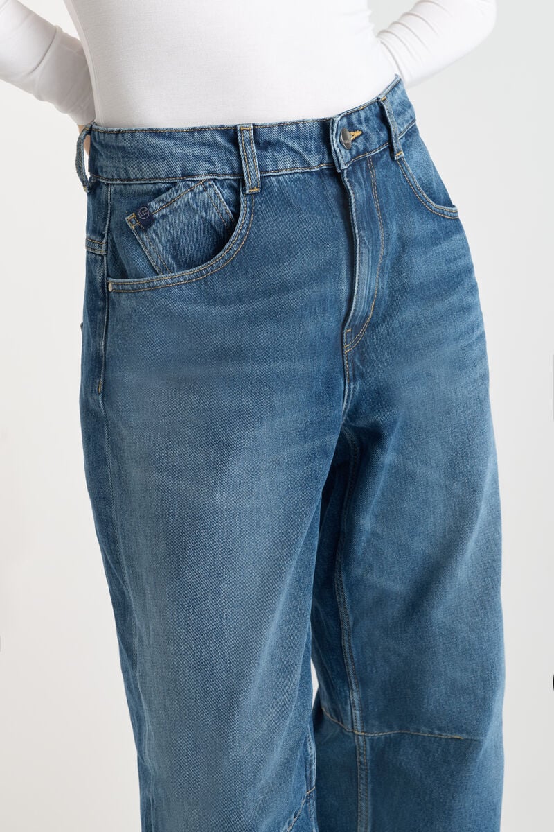 Loose jeans, wide leg, length 34 LE TEMPS DES CERISES Blue