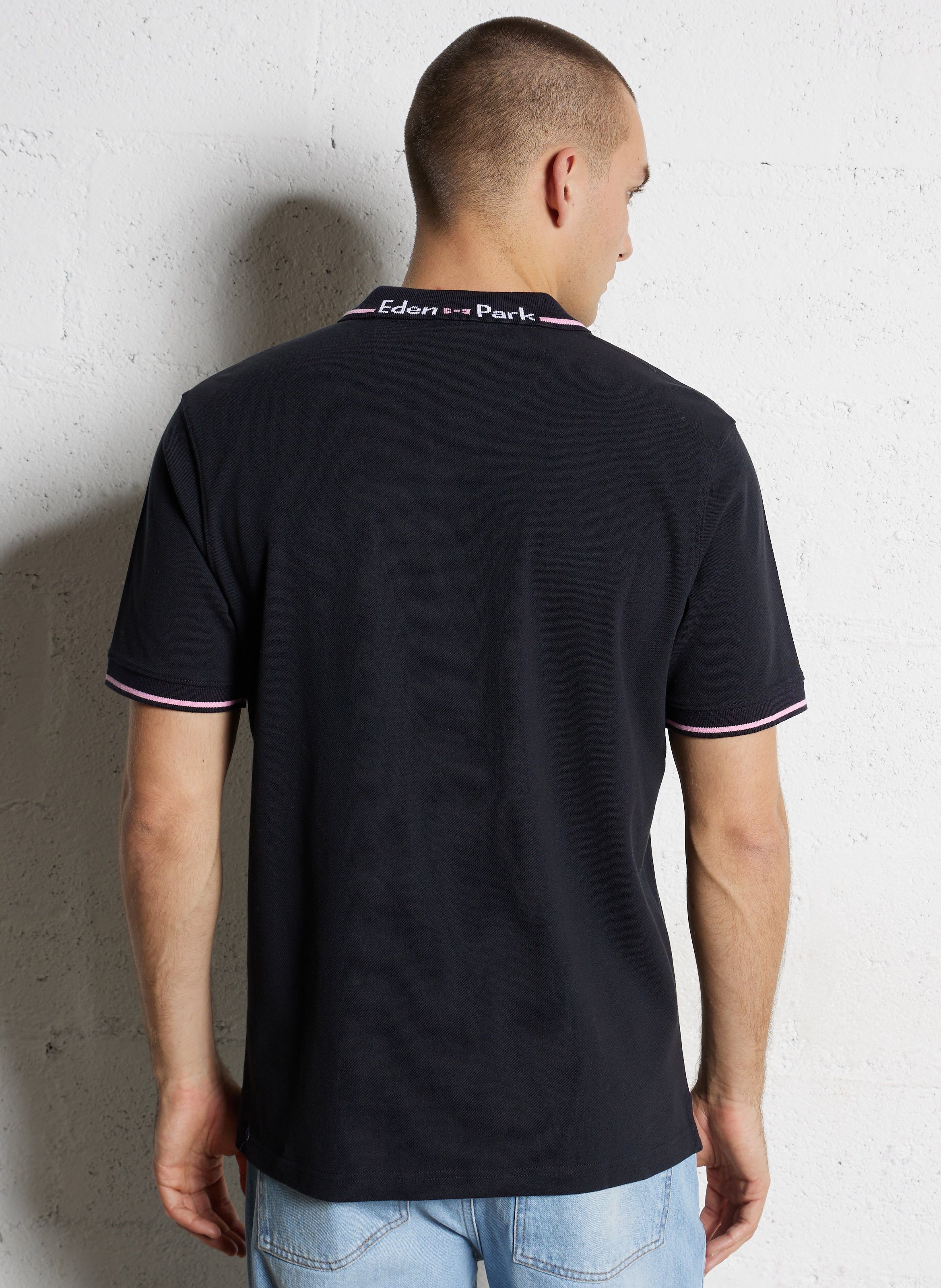 Polo droit en coton EDEN PARK Bleu