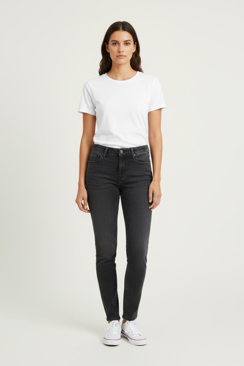 Cropped slim jeans with studs COMPTOIR DES COTONNIERS - Seconde main Grey